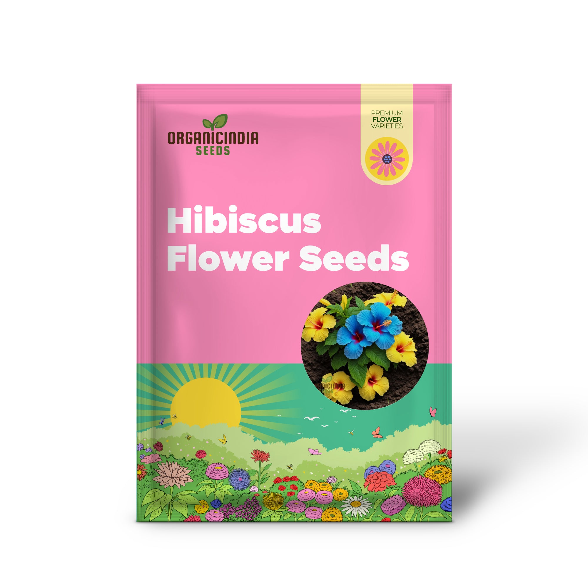 Yellow Blue Hibiscus Flower Seeds, Add Vibrant Colors to Your Garden