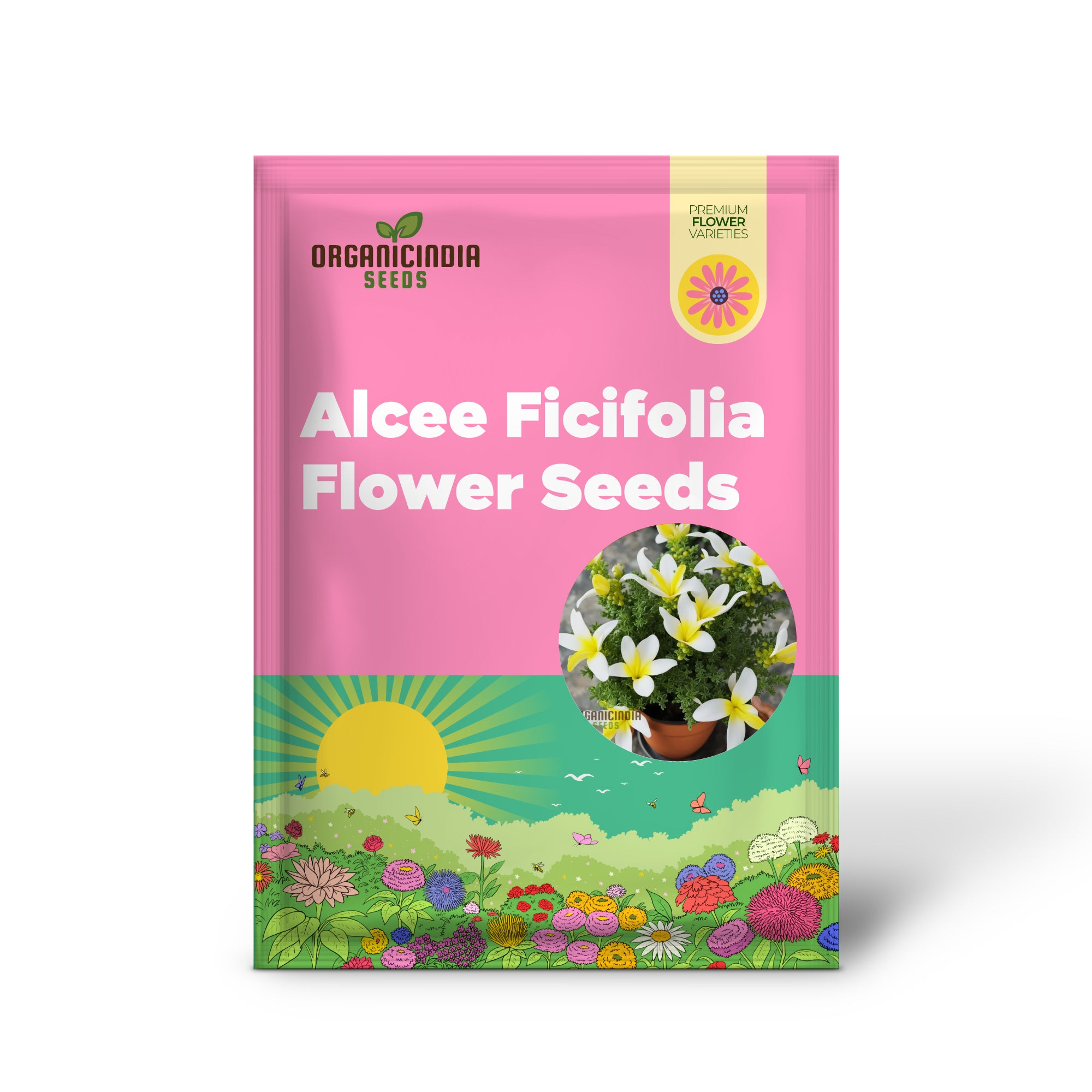 Yellow and White Alcee Ficifolia Flower Seeds Elevate Your Gardening Experience with Radiant Blooms and Stunning Colors