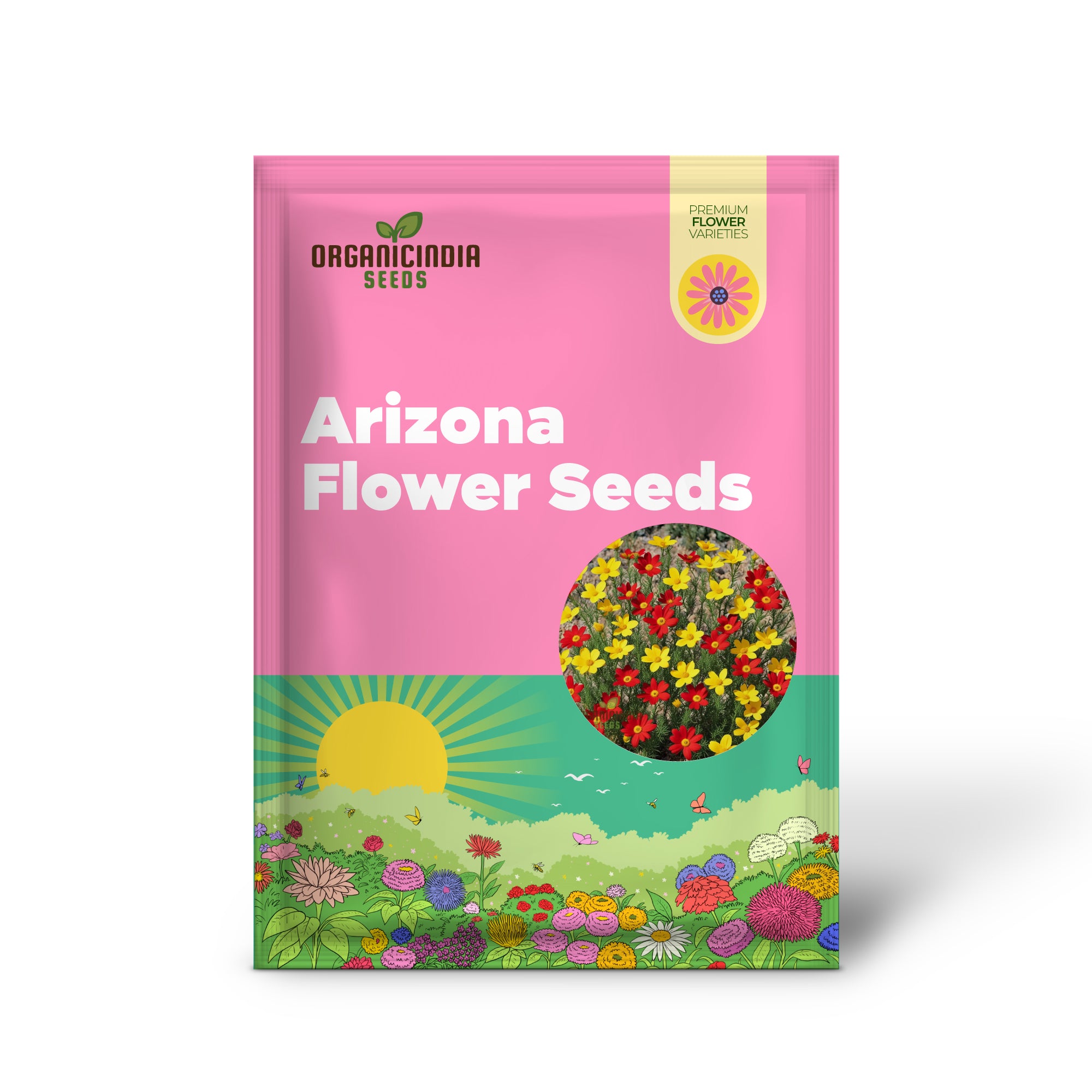 Yellow red Arizona Flower Seeds, Arizona Wildflower Mix Yellow Red