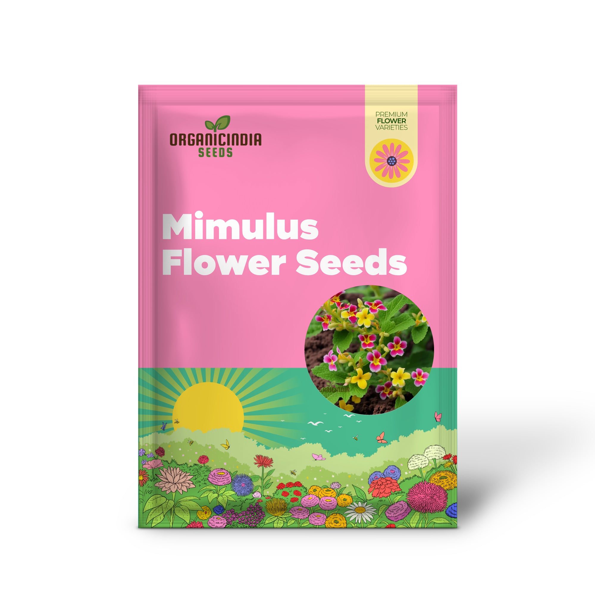 Mixed Mimulus Flower Seeds, Assorted Colors for Cheerful Garden Displays - Premium Flower Seeds for Planting and Gardening Delight