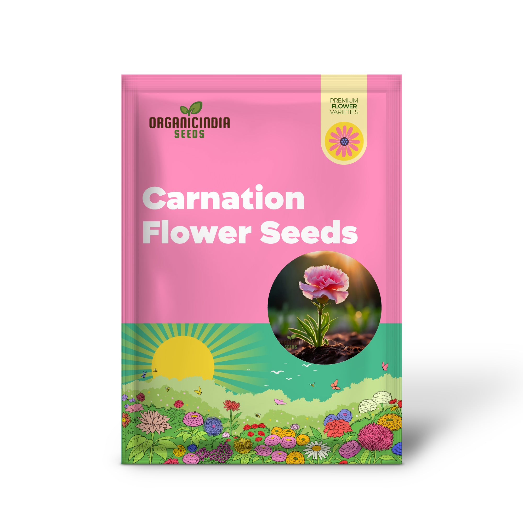 Carnation Flower Seeds Classic Blooms for Timeless Garden Elegance - Premium Flower Seeds for Planting and Gardening Delight