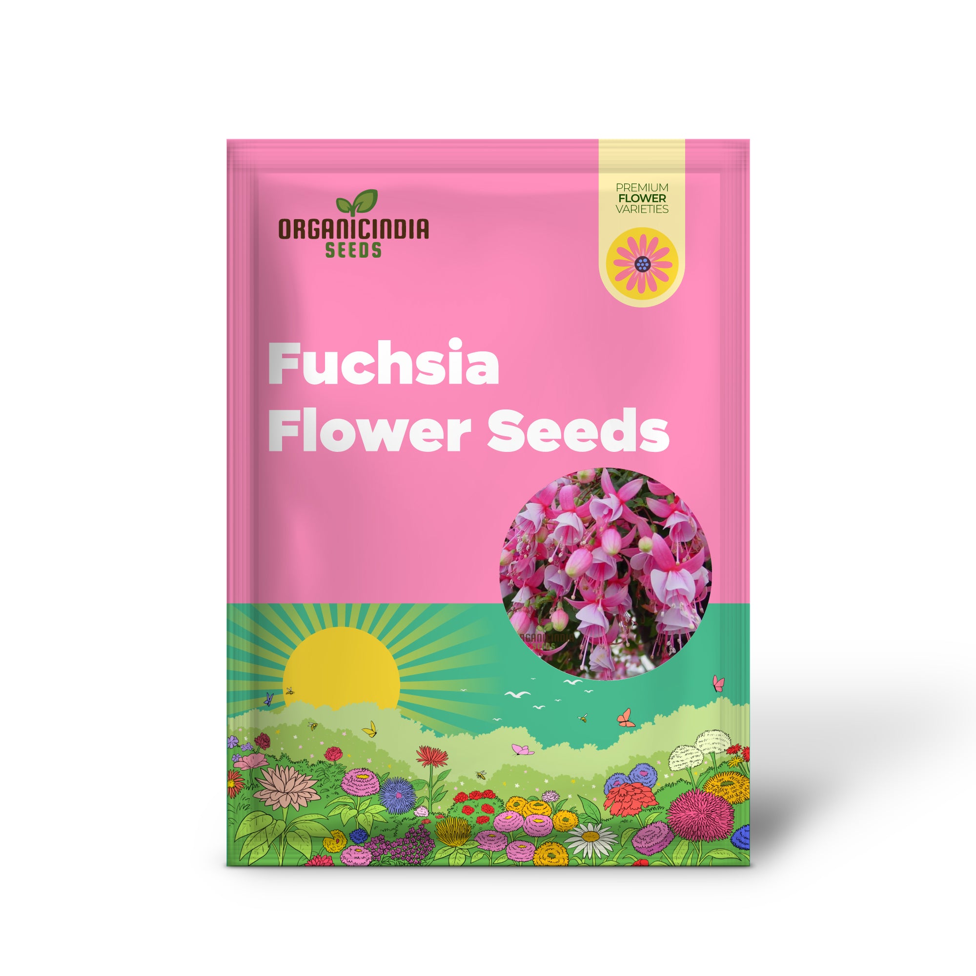 Premium Fuchsia Pink Blumensamen zum Anpflanzen, Hochwertige Gartenblumensamen