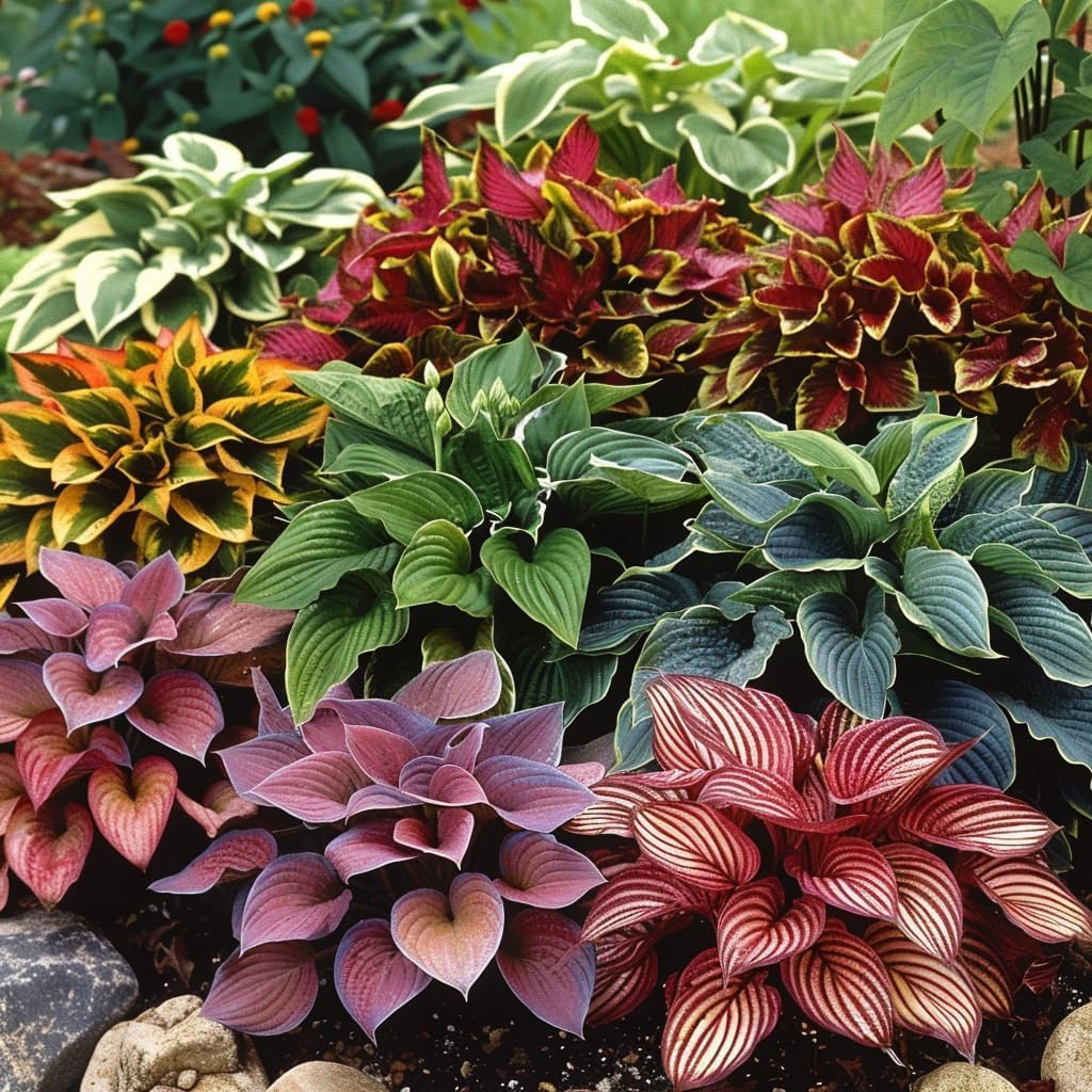 Mixed Hosta & Lily Perennial Flower Seeds – White Lace & Colorful Varieties for DIY Home Garden Ground Cover Planting