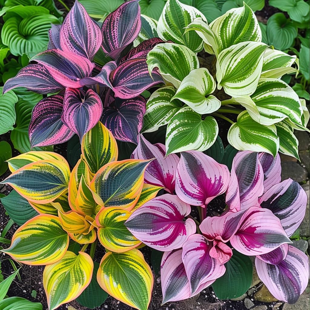 Mixed Hosta & Lily Perennial Flower Seeds – White Lace & Colorful Varieties for DIY Home Garden Ground Cover Planting