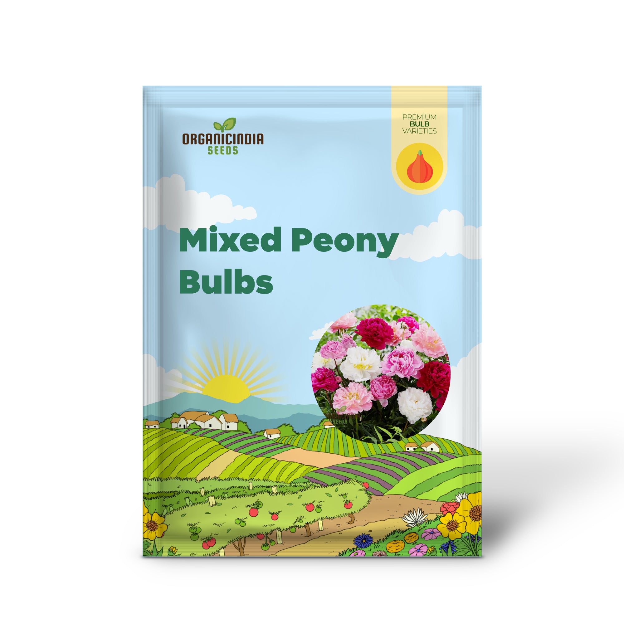 Bulbes de pivoines mélangés, sac économique – Bulbes de fleurs de pivoine fraîchement creusés (3 bulbes pour la plantation)