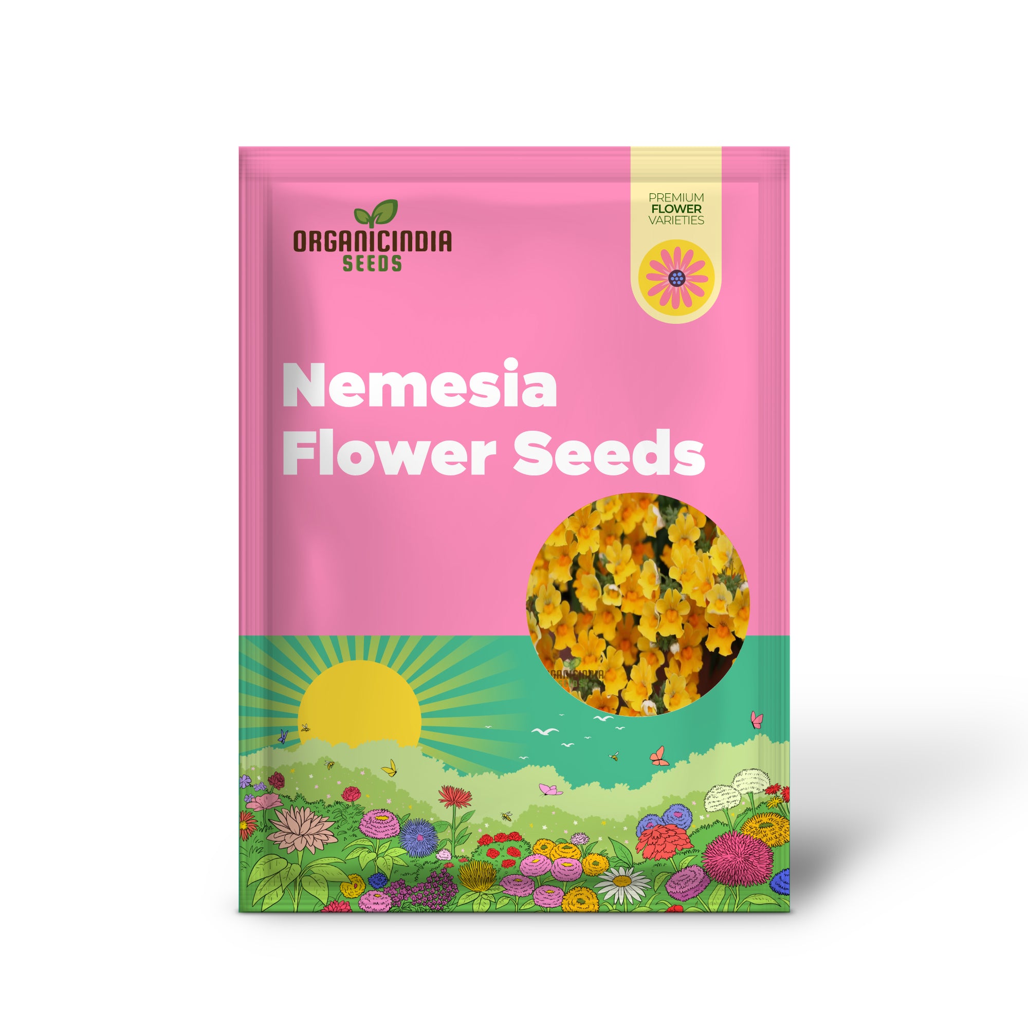 Yellow Nemesia Flower Seeds, Bright and Cheerful Blooms, Easy-to-Growing Vibrant and Lively Garden