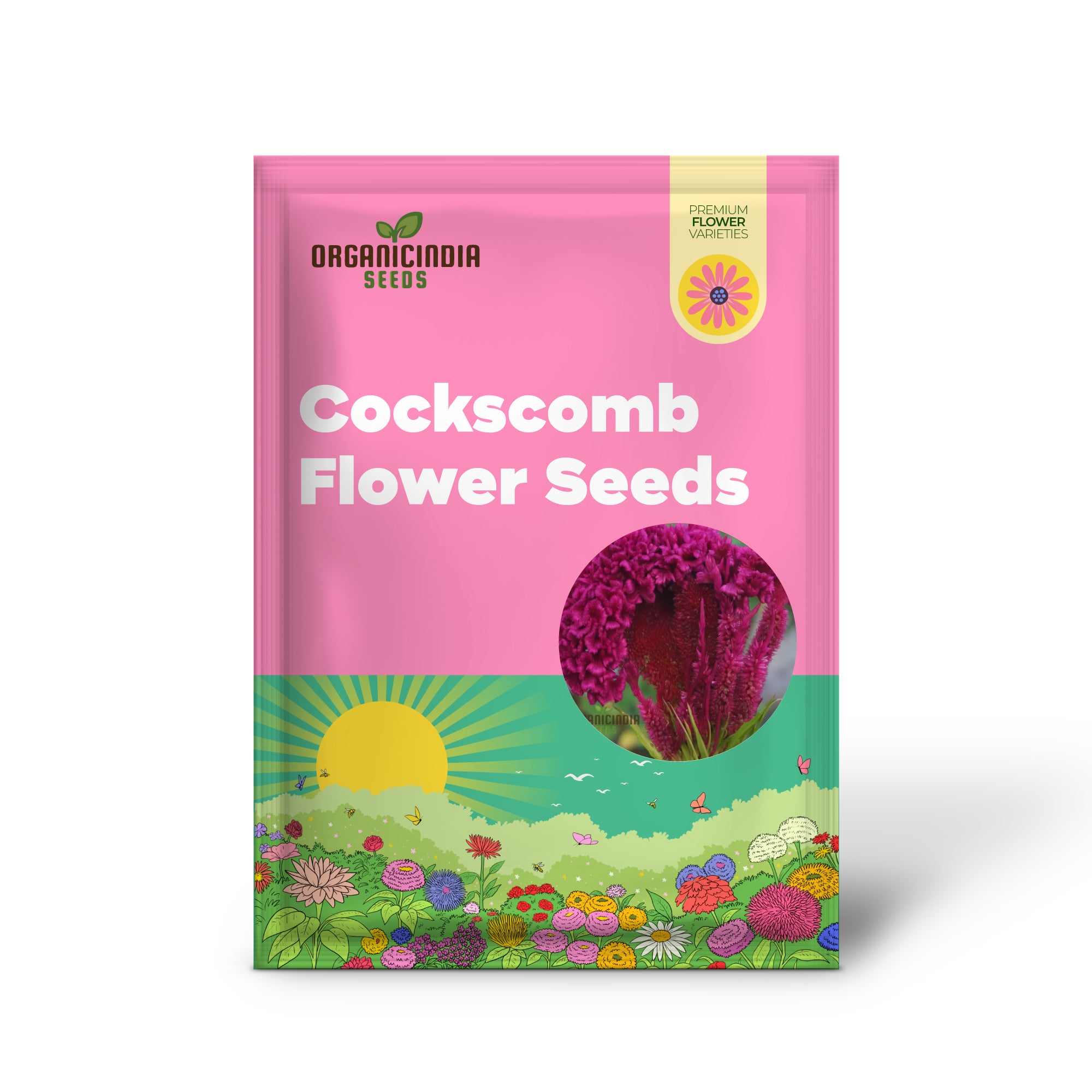 Pink Cockscomb Flower Seeds - Unique Crested Blooms for Eye-Catching Gardens