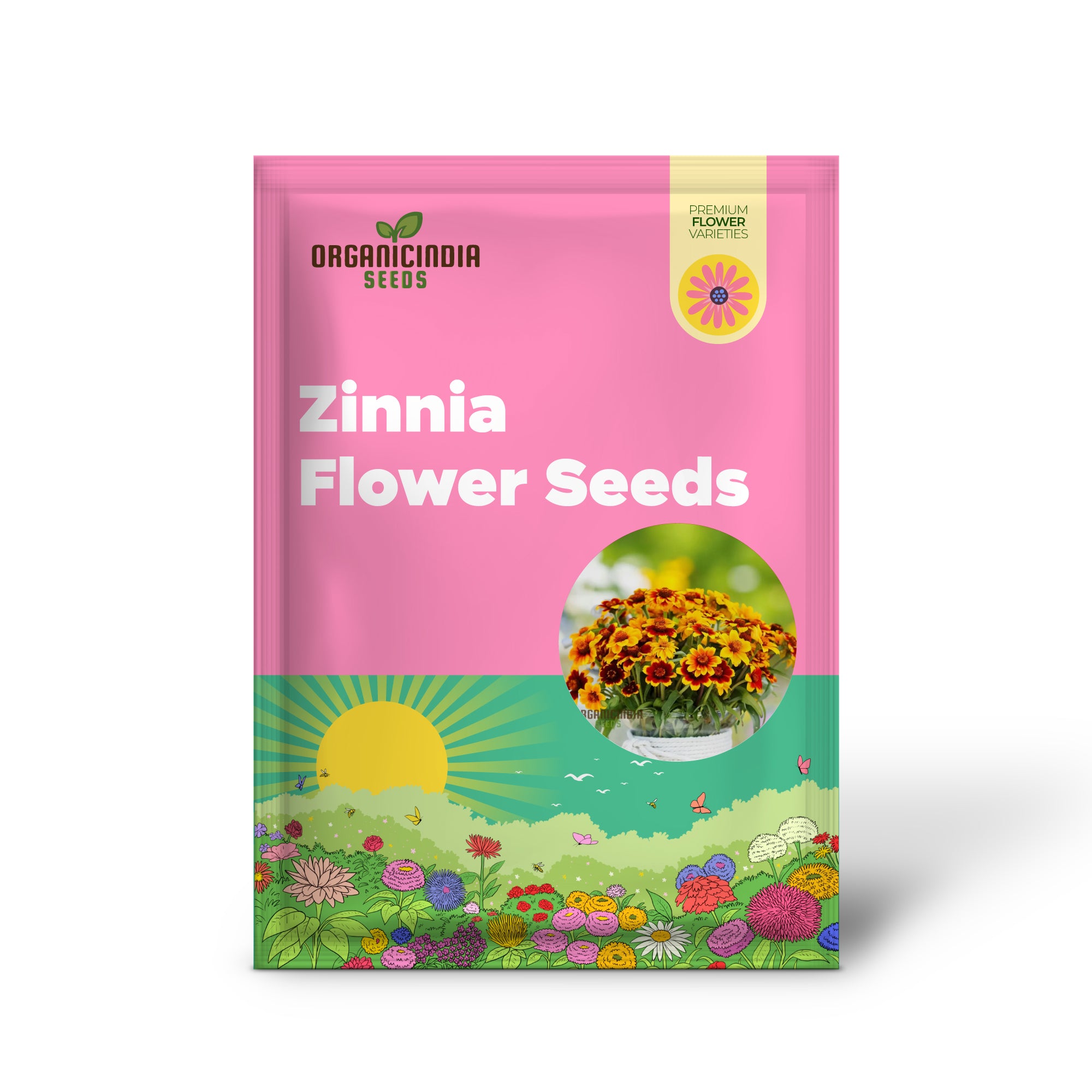 Zinnia Persian Carpet - Gemischte Blumensamen, kreieren Sie einen Wandteppich aus lebendigen Blüten für Ihren Garten