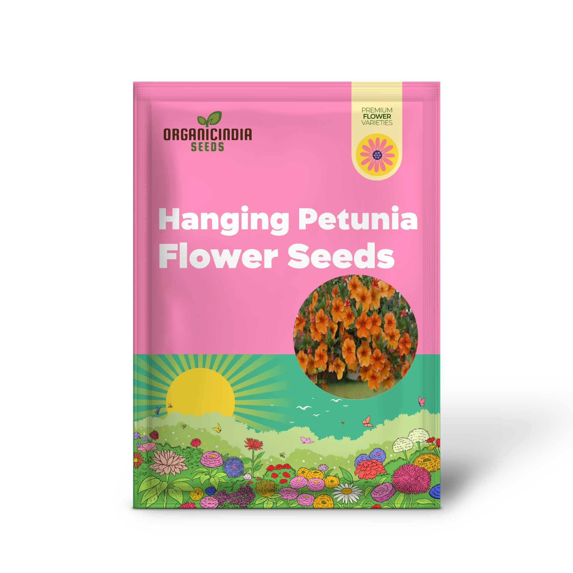 Orange Hanging Petunia Flower Seeds - Cascading Blooms for Vibrant Garden Displays