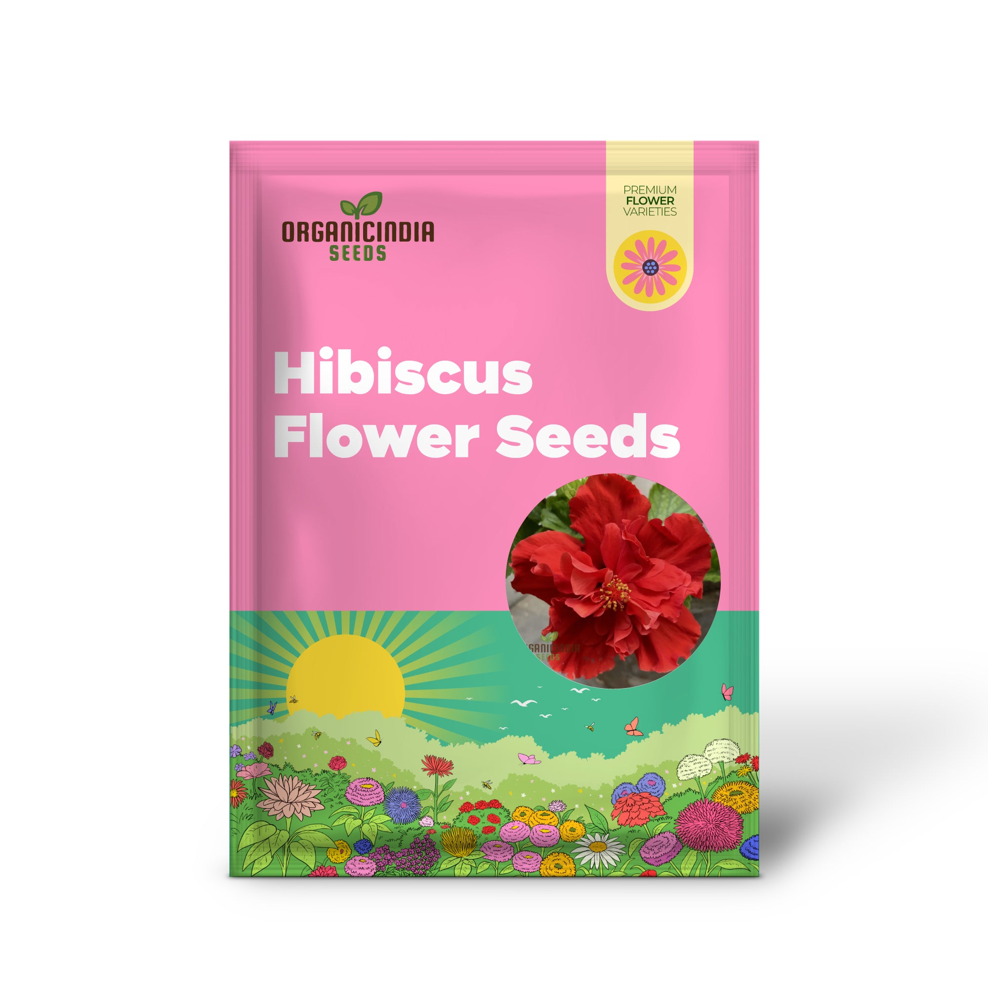 Cultivez la beauté de votre jardin : graines de fleurs d'hibiscus rouges doubles de qualité supérieure pour des fleurs vibrantes - Gardening Delight