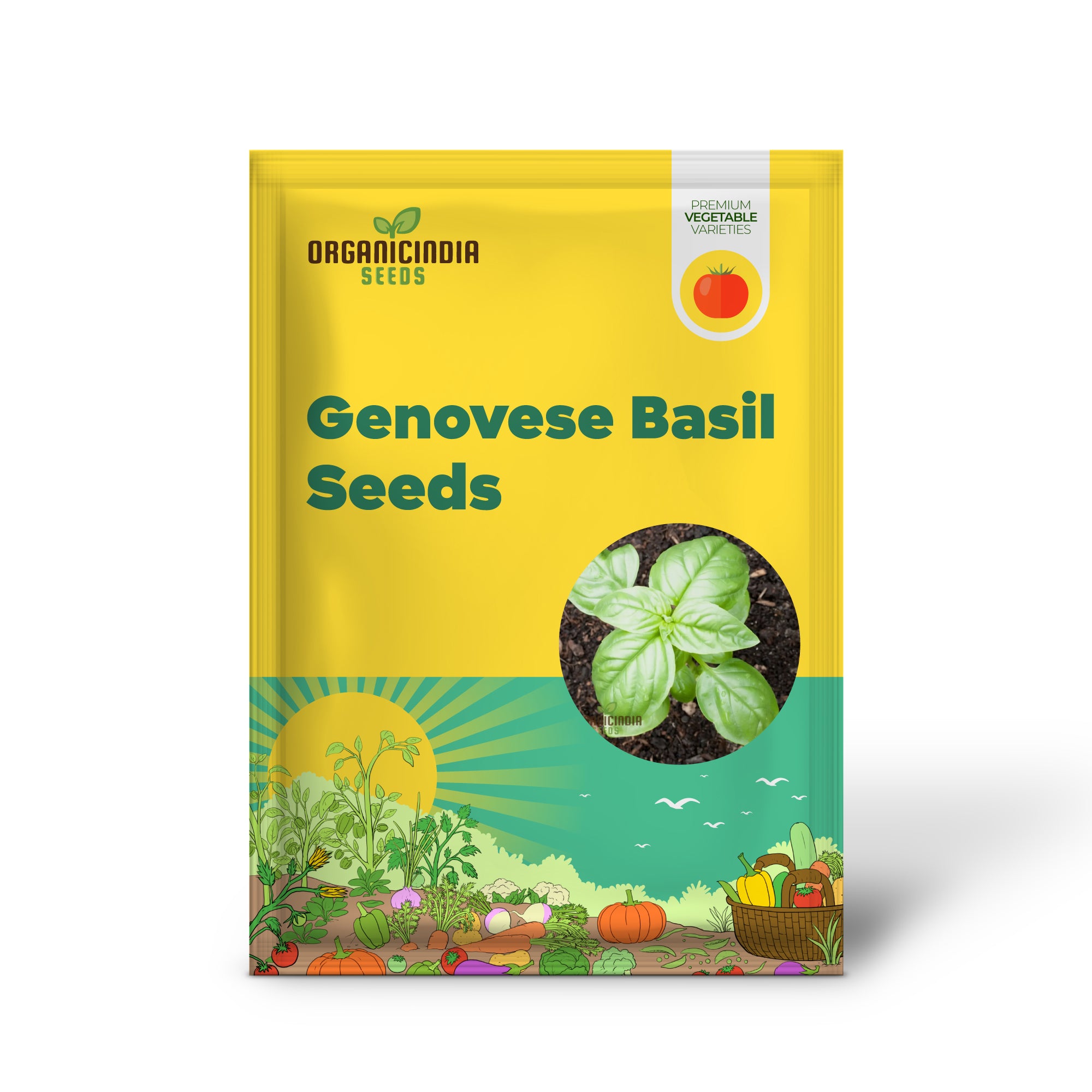 Genovese Basil Seeds - Aromatic Herb for Authentic Italian Cuisine