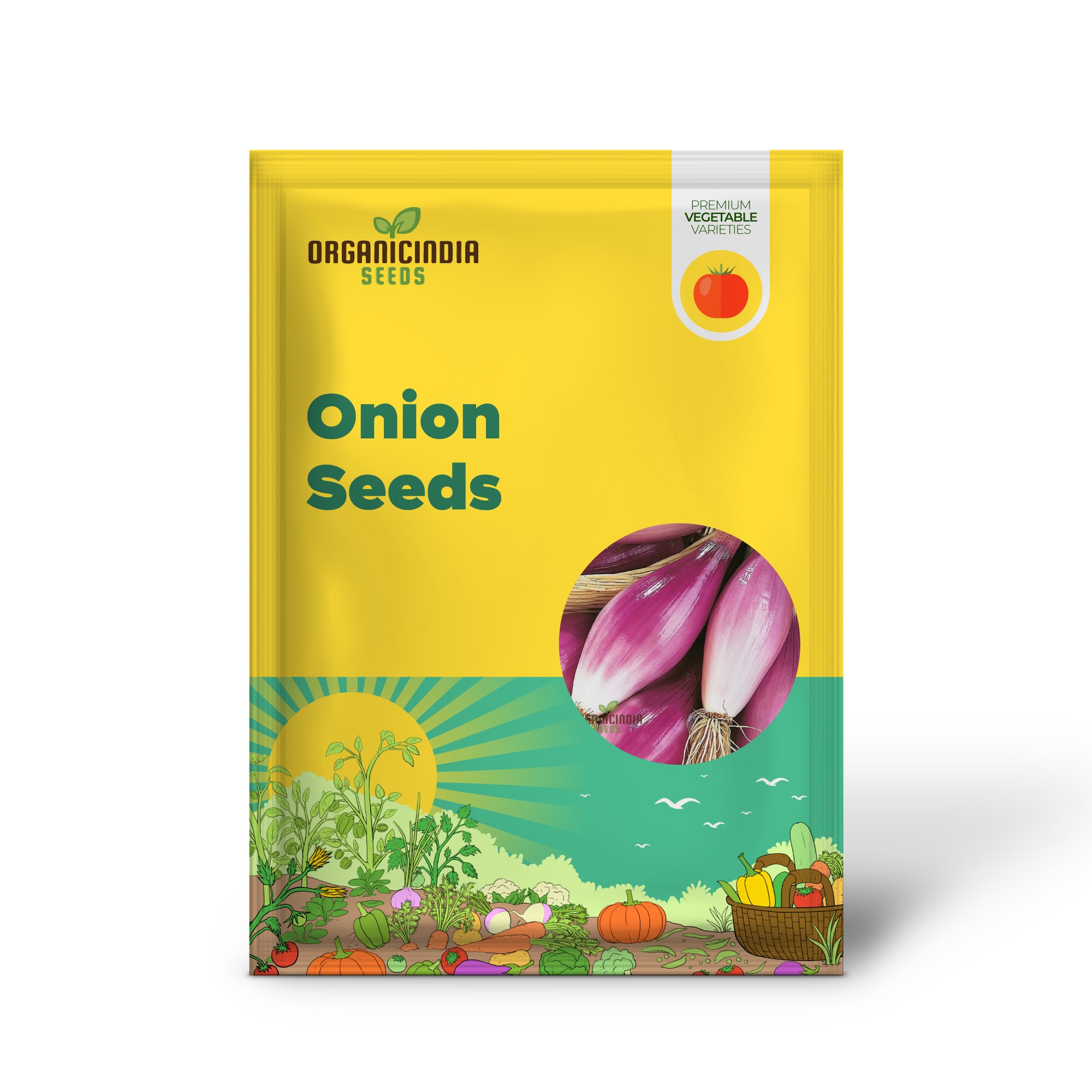 Organic Onion North Holland Blood Red Seed Tape, Effortless Planting for Vibrant Results!