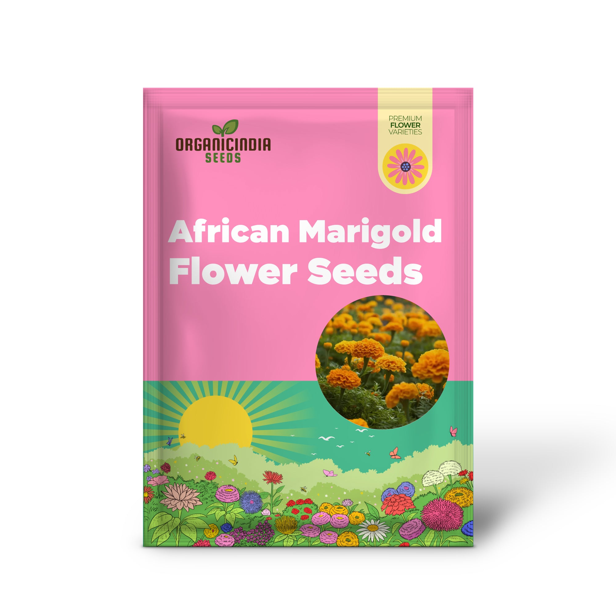 Exotic Blooms: African Marigold Fantastic Mix - Vibrant & Versatile