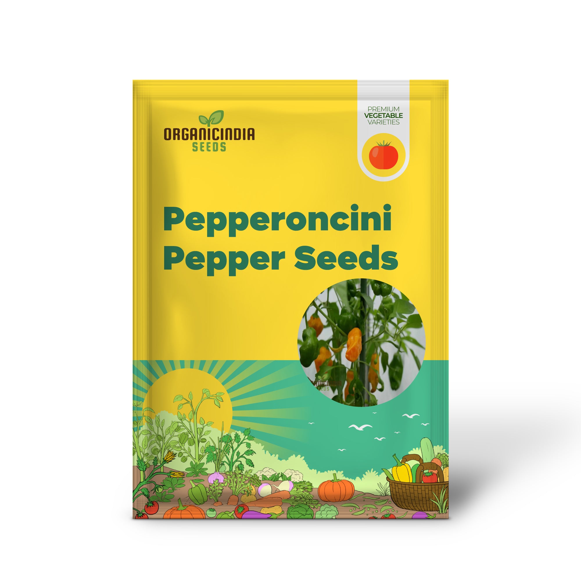 Orange Pepperoncini Hot Pepper Seeds - Spicy and Tangy Peppers for Flavorful Dishes