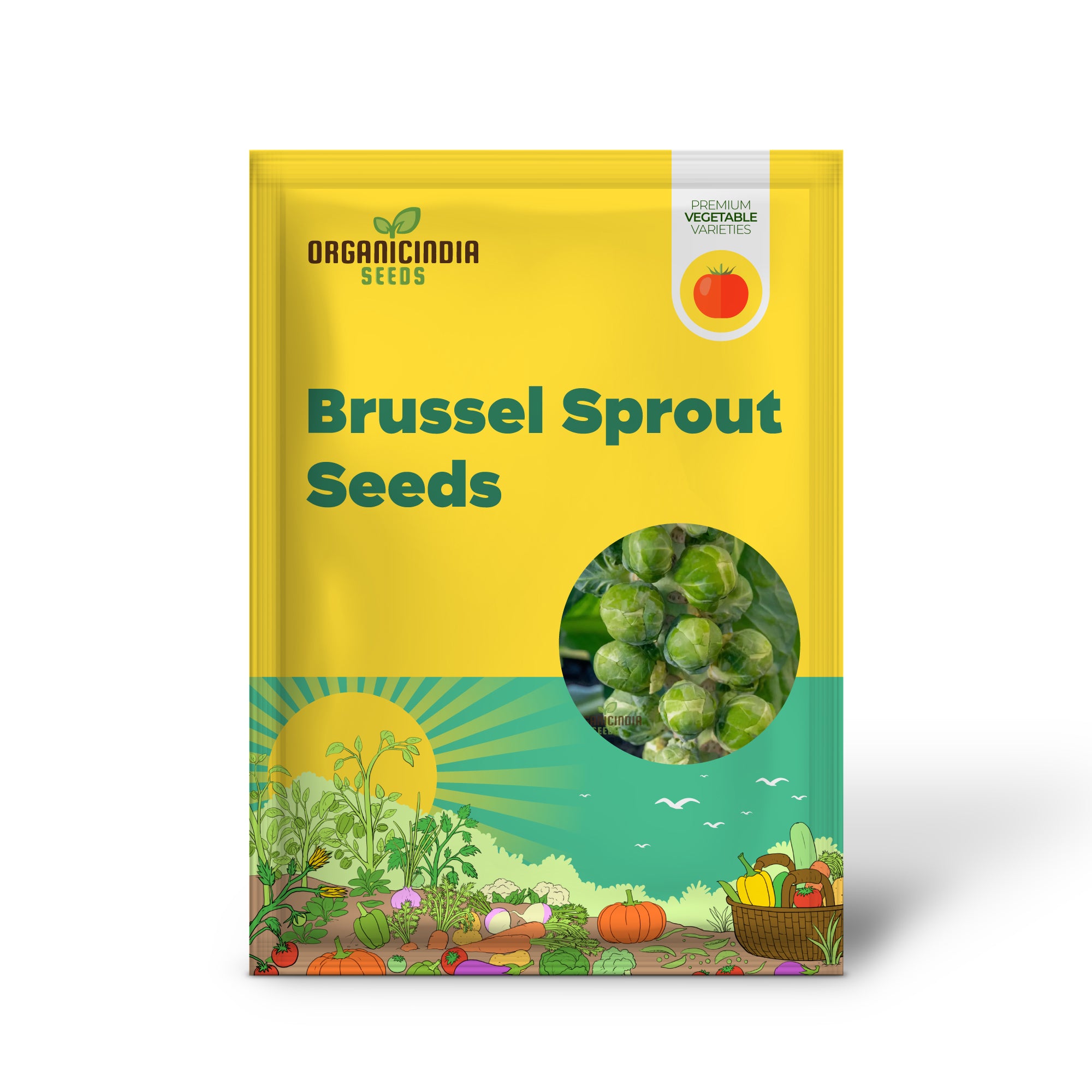 CRISPUS F1 Brussel Sprout vegetable Seeds, High Yield, Crisp & Flavorful Harvest Blooms for Your Garden