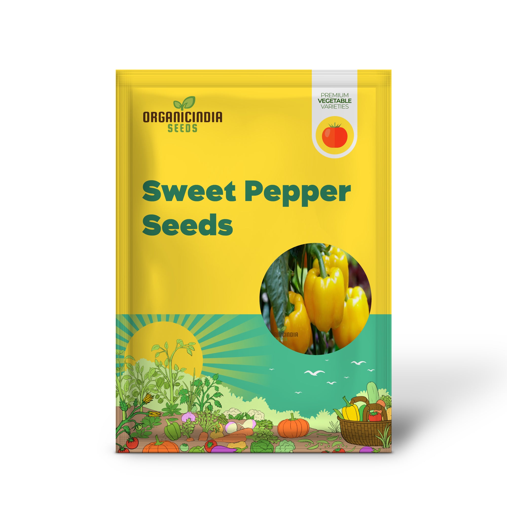 Yellow Sweet Pepper Vegetable Seeds, Bright and Crunchy Peppers for Fresh Garden Flavor