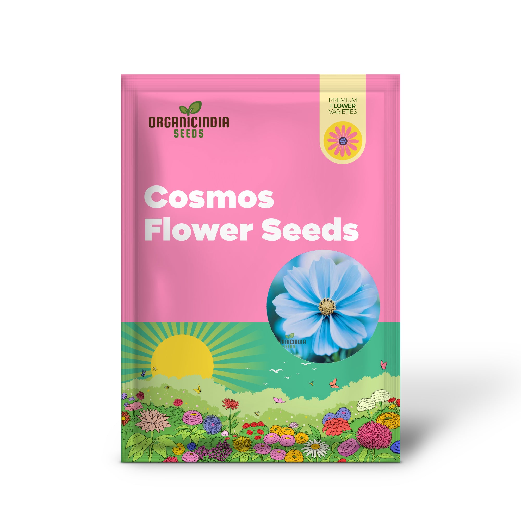 Blue Cosmos Flower Seeds - Ideal for Vibrant and Lush Gardens - Enhance Your Outdoor Space with Stunning Blooms