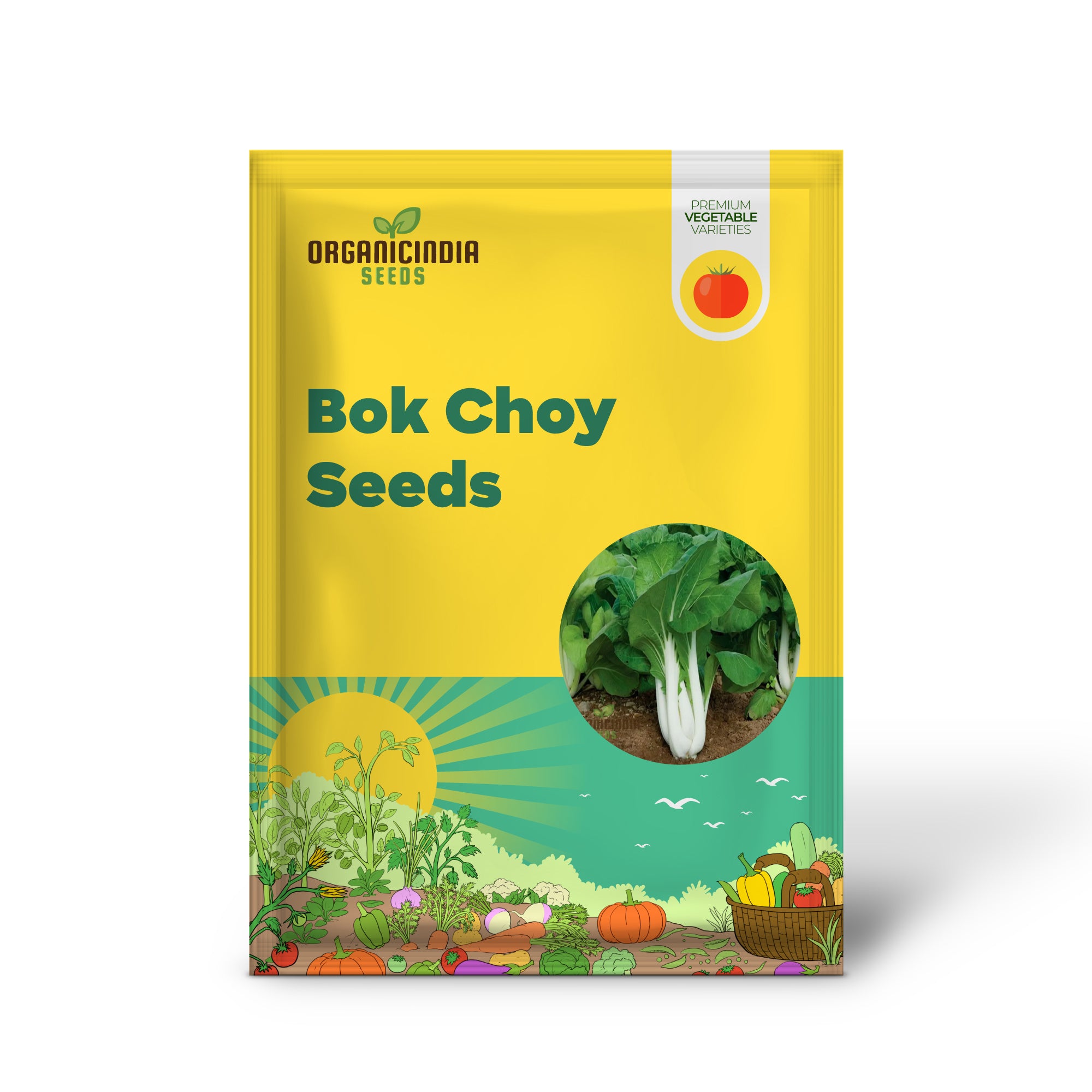 Canton Bok Choy(Pak Choi) Vegetable Seeds for Planting,  Ideal for Gardening Enthusiasts - High-Quality, Non-GMO Seeds for a Bountiful Harvest