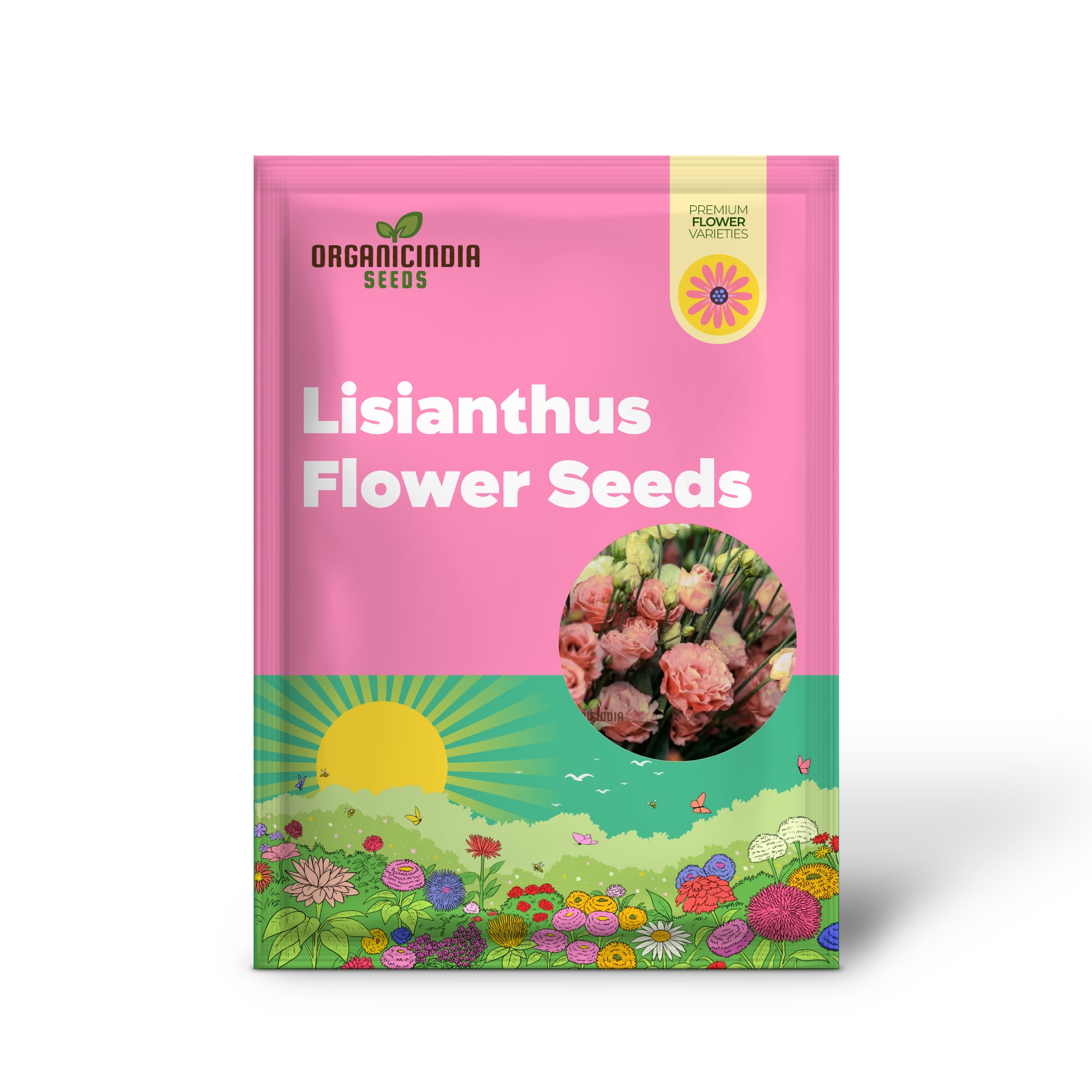 Lisianthus/Eustoma Pink Flower Seeds - Premium Quality for Gardening Enthusiasts | Perfect for Creating Stunning Garden Blooms