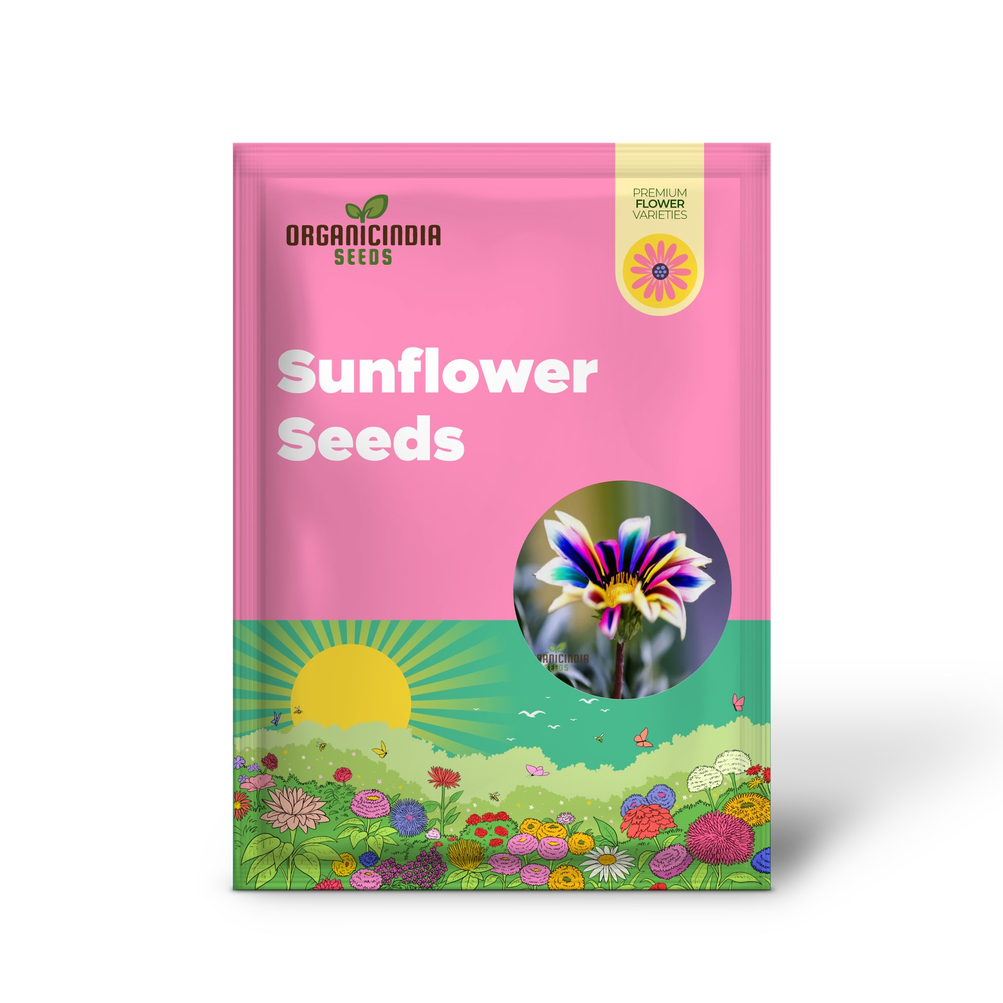 Multicolor Dwarf Variegated Sunflower Seeds - Brighten Your Garden with Vibrant Blooms