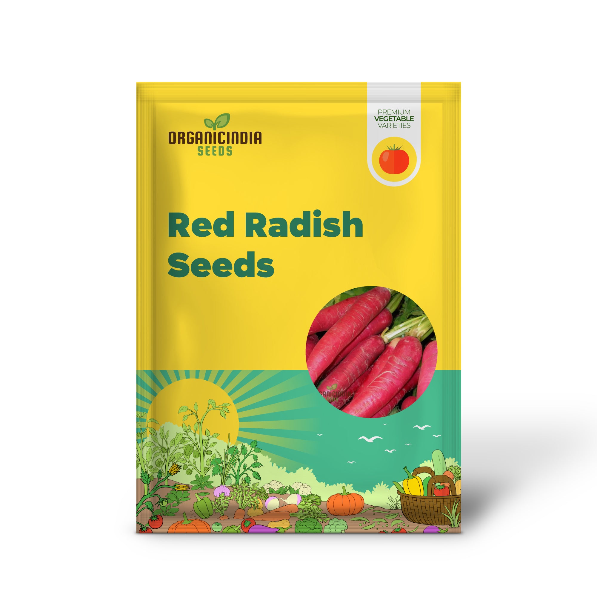 Red Radish Seeds, Fast Growing, Crisp & Flavorful Vegetable Seeds, Perfect for Home Gardening