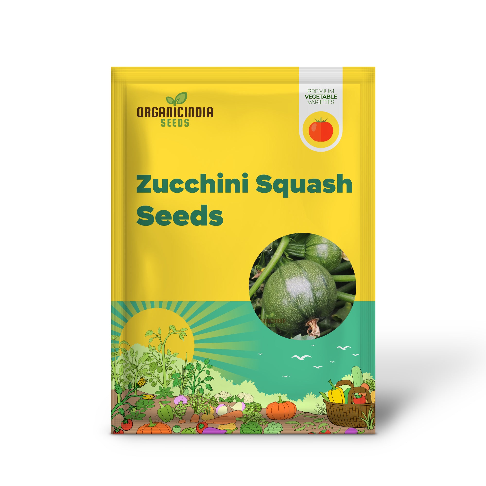 Zucchini Squash Round Hybrid Seeds â€“ Elevate Your Gardening Experience with Nutritious, Flavorful Produce