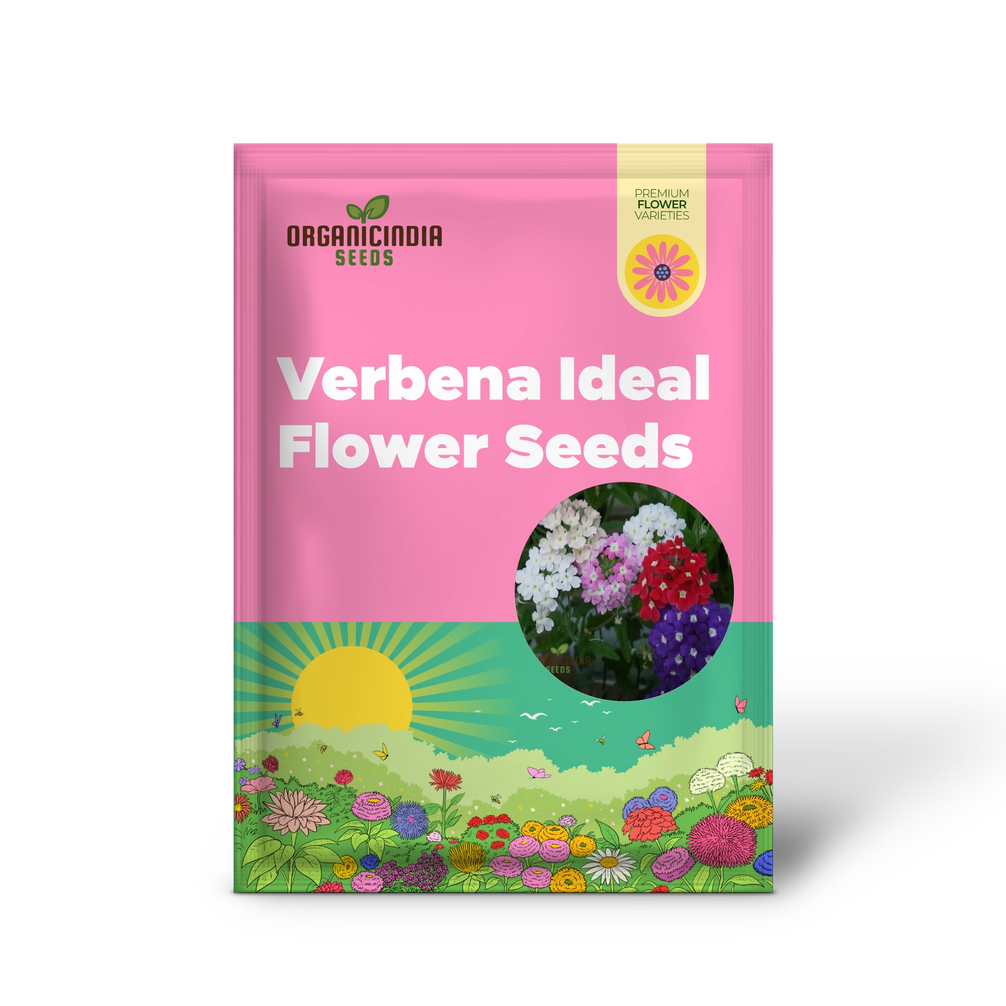 Verbena Ideal Mix Flower Seeds - Vibrant and Hardy Blooms for Stunning Garden Displays