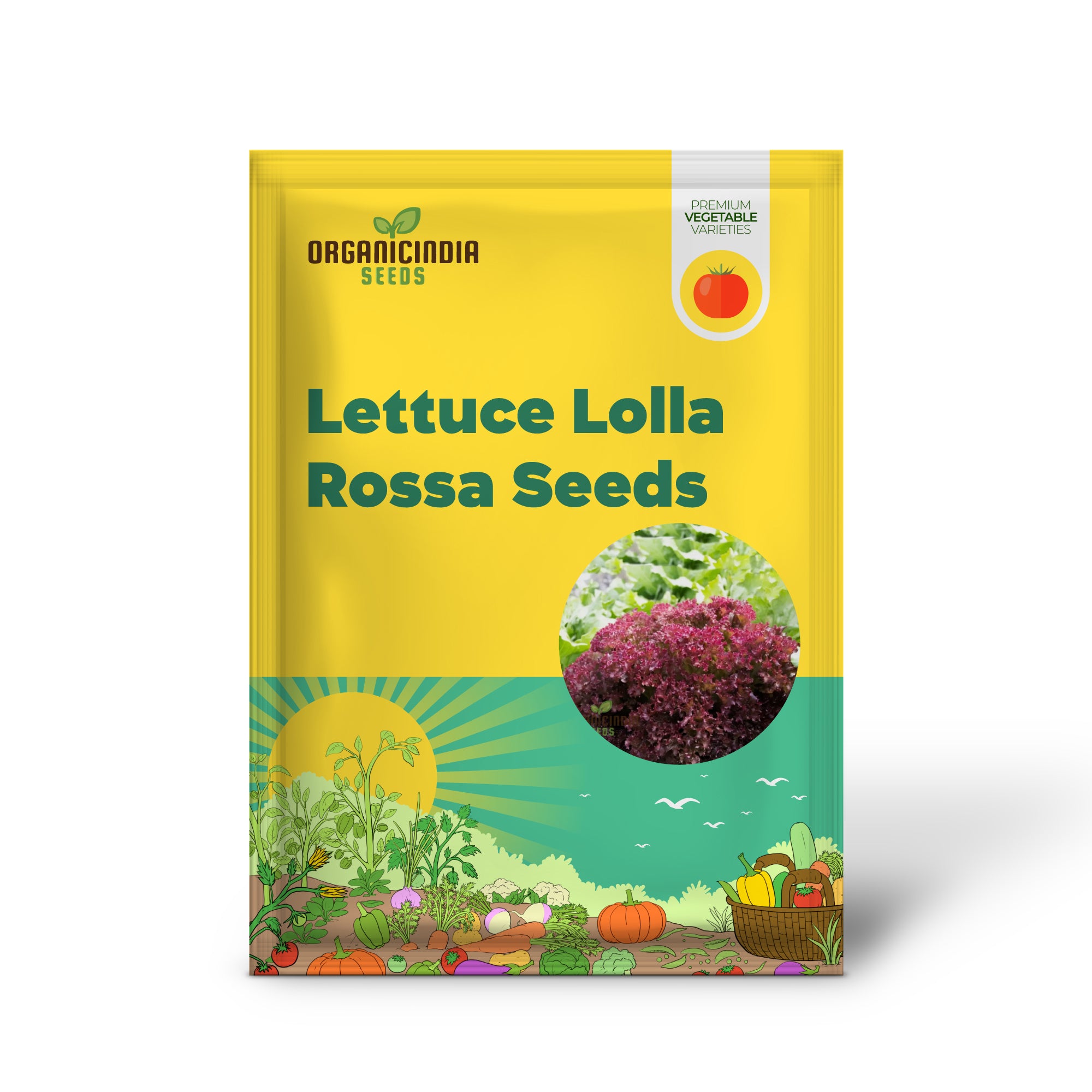 Lettuce Lolla Rossa Vegetable Seeds - Grow Crisp and Colorful Salad Greens