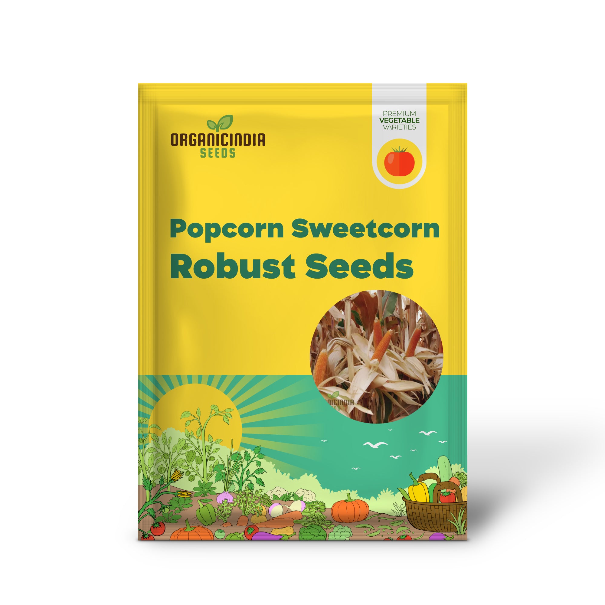 Popcorn Sweetcorn Robust Seeds, High Yield Crisp Kernels Perfect for Homemade Popcorn