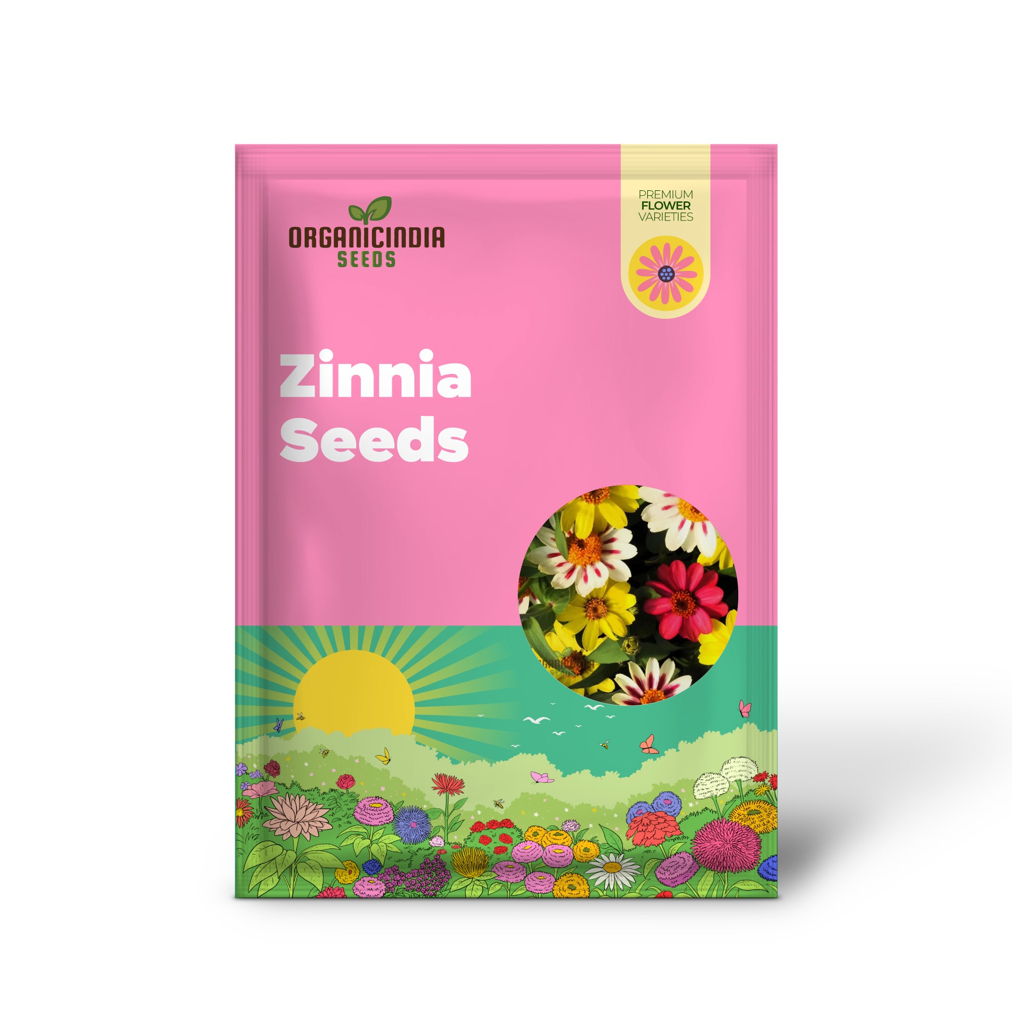 Zinnia Seeds - Raspberry Lemonade ,Elevate Your Gardening with Vibrant, Eye-Catching Blooms!