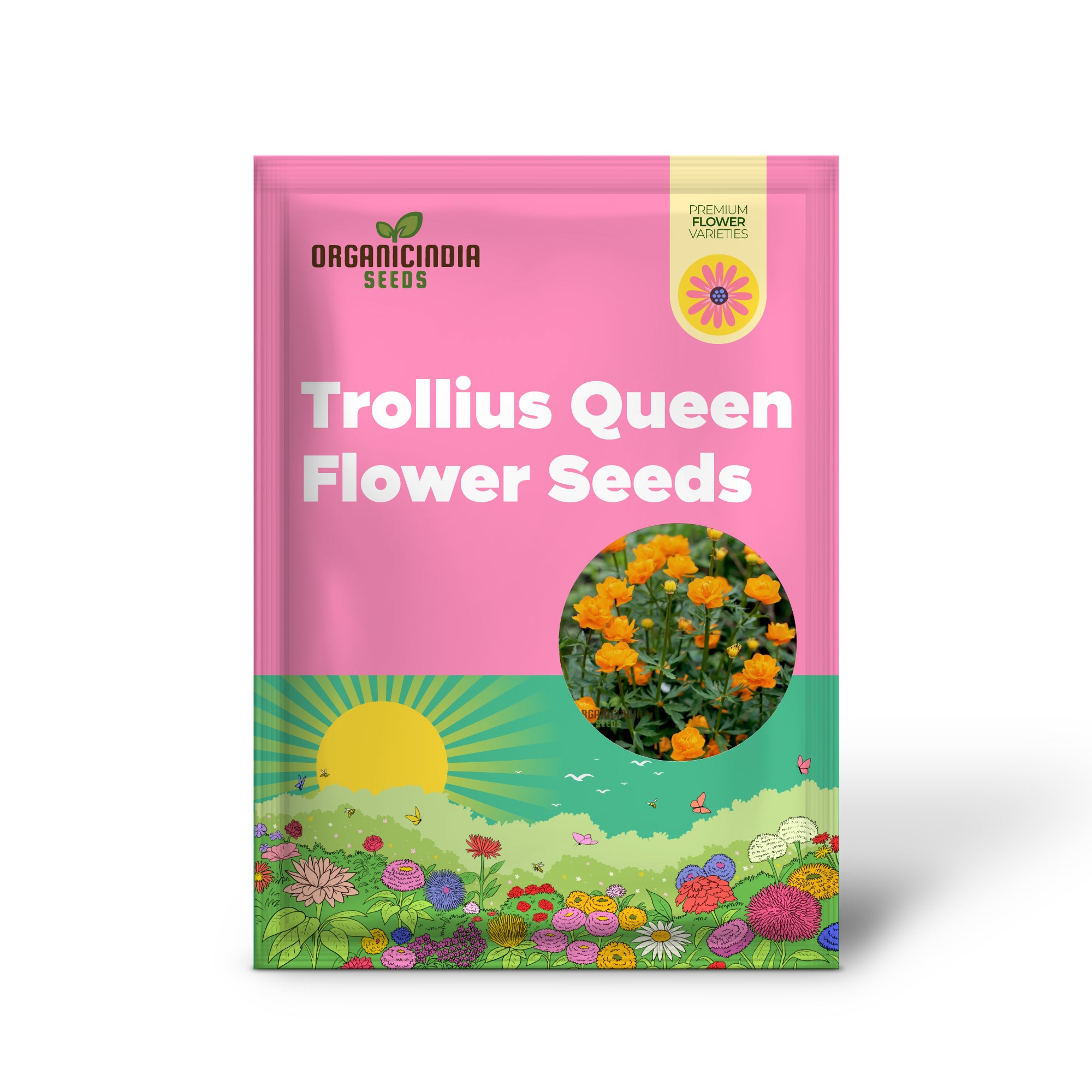 Trollius Golden Queen Blumensamen, Premium Gartensamen für leuchtende Blüten, ideal für die Gartenarbeit