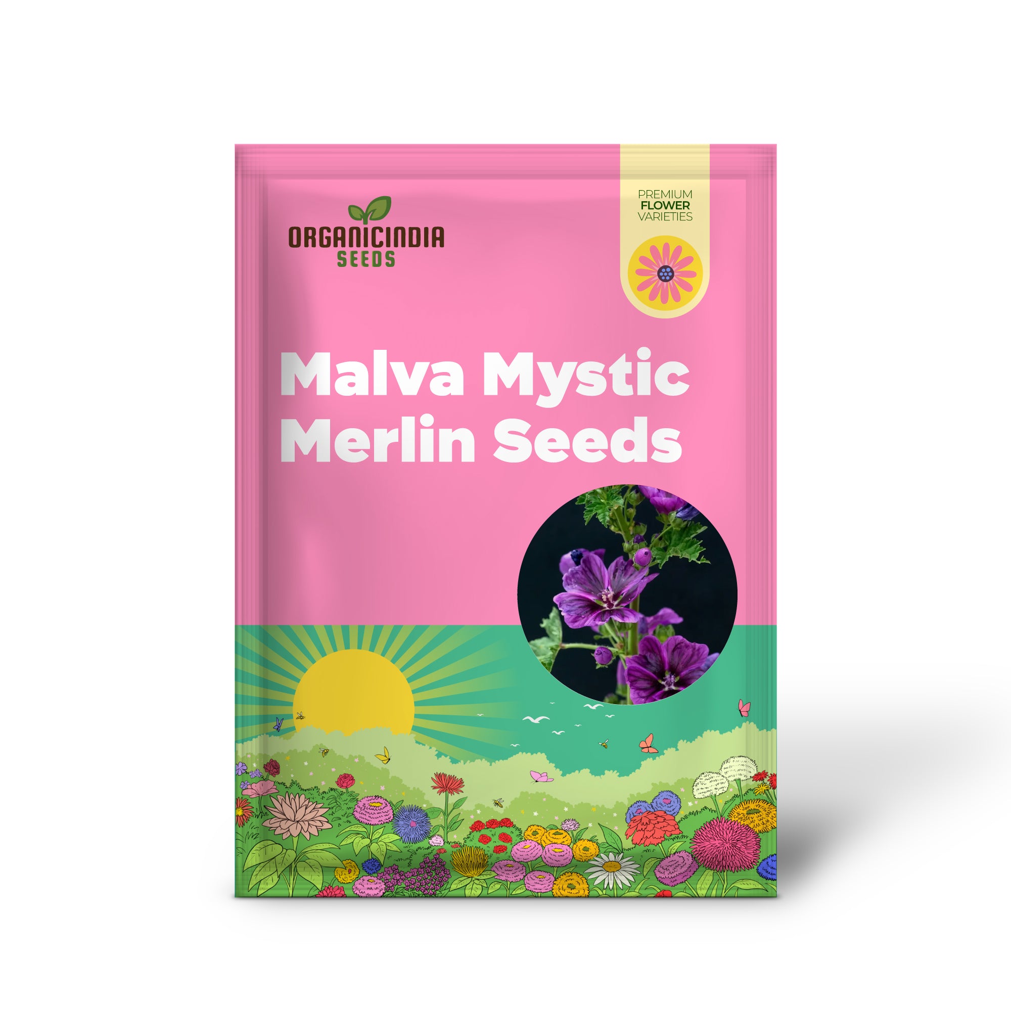 Malva Mystic Merlin Flower Seeds for Planting: Enhance Your Garden with Premium Quality Seeds for Successful Gardening