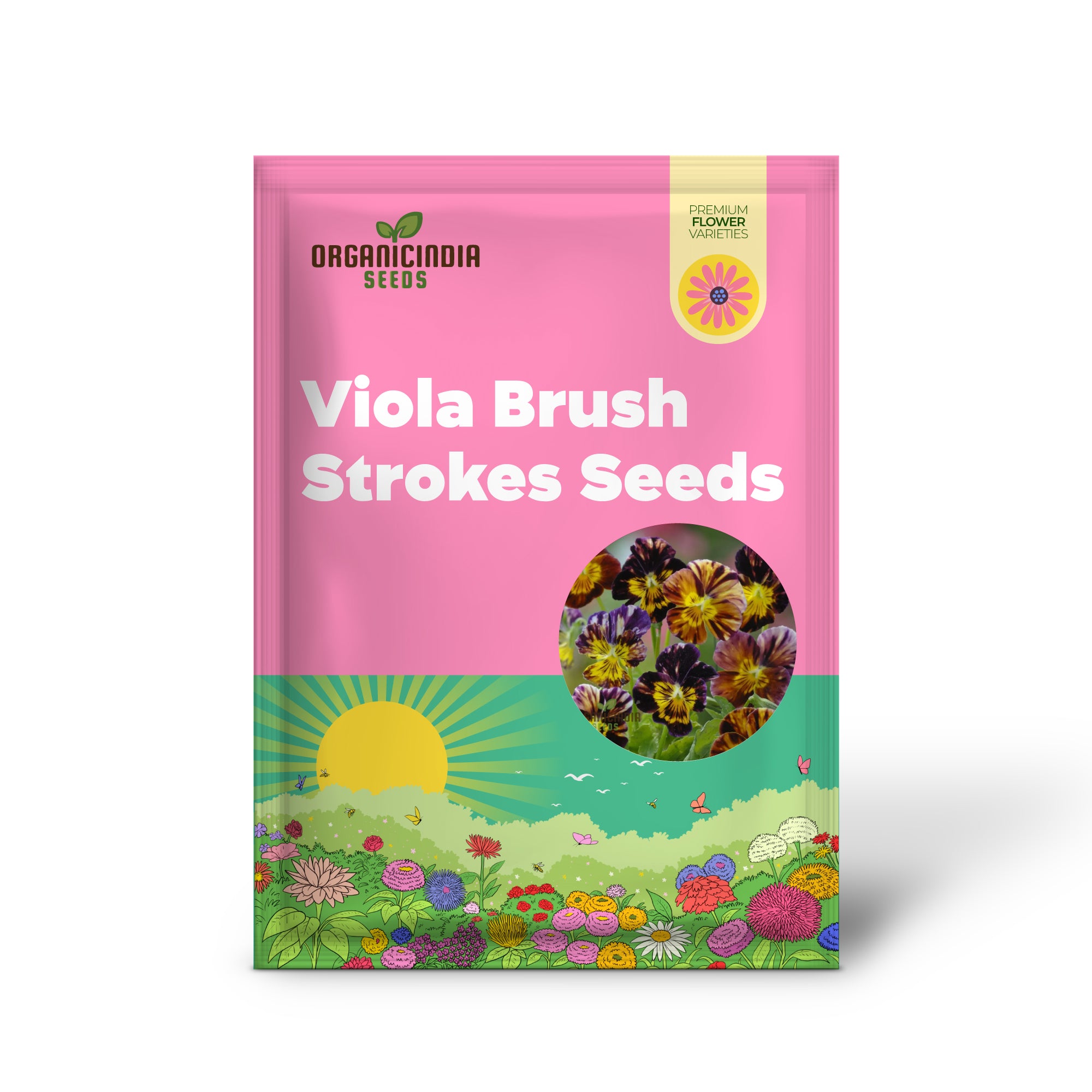 Viola Cornuta „Brush Strokes“-Samen zum Anpflanzen: Lebendige Gartenschönheit mit auffälligen Blütenblattmustern