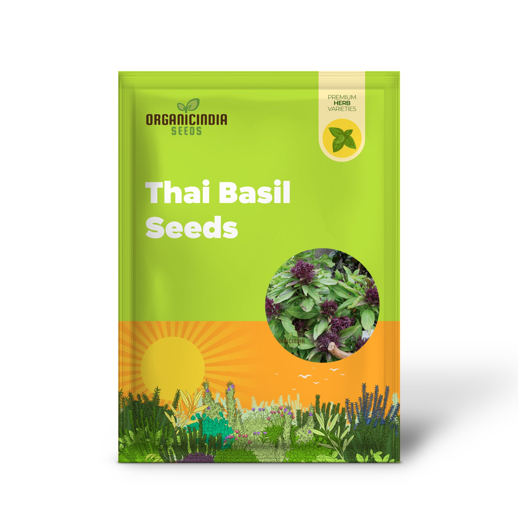 Thai-Basilikum-Samen für den Garten - Verschönern Sie Ihren Kräutergarten mit aromatischen Thai-Basilikum-Samen