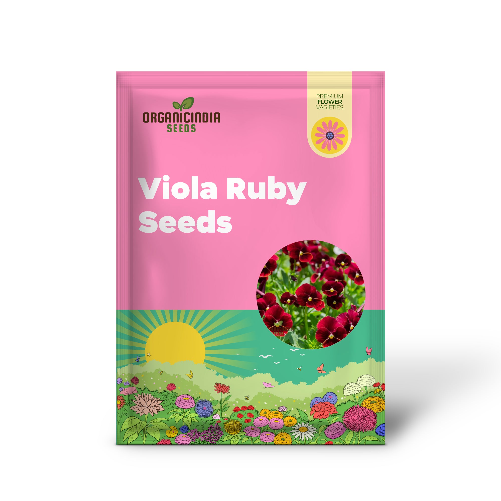 Viola (Stiefmütterchen) – Arkwright Ruby Seeds – Verschönern Sie Ihren Garten mit üppigen Blüten in Juwelentönen!