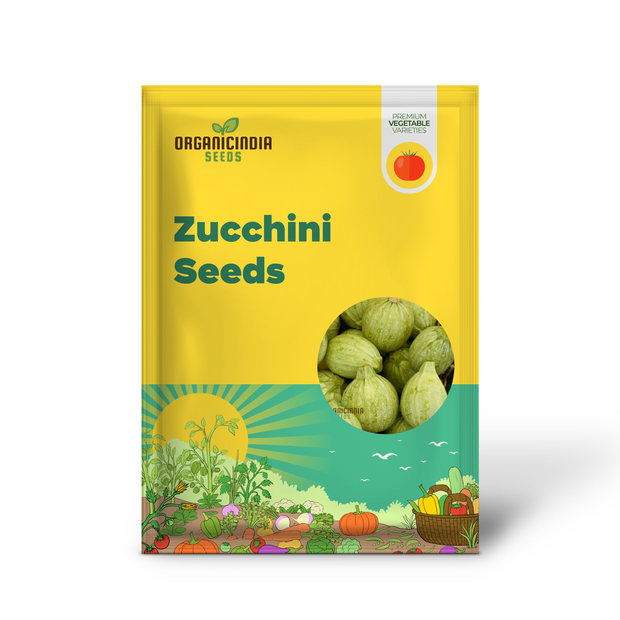 Zucchini - Ronde De Nice Seeds for Planting, Gardening - Premium Quality Organic Heirloom Vegetable Seeds