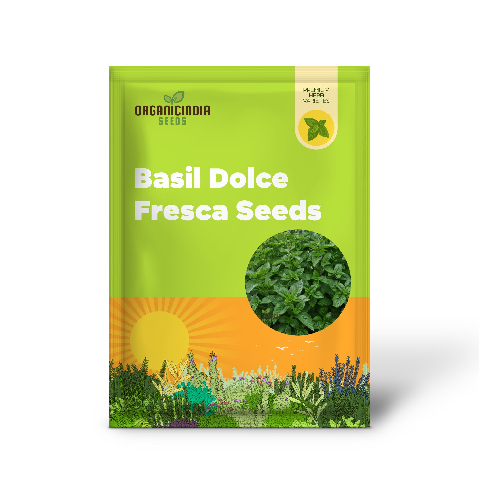 Basil Dolce Fresca Seeds for Planting, Premium Sweet Italian Basil Seeds, Perfect for Home Gardens