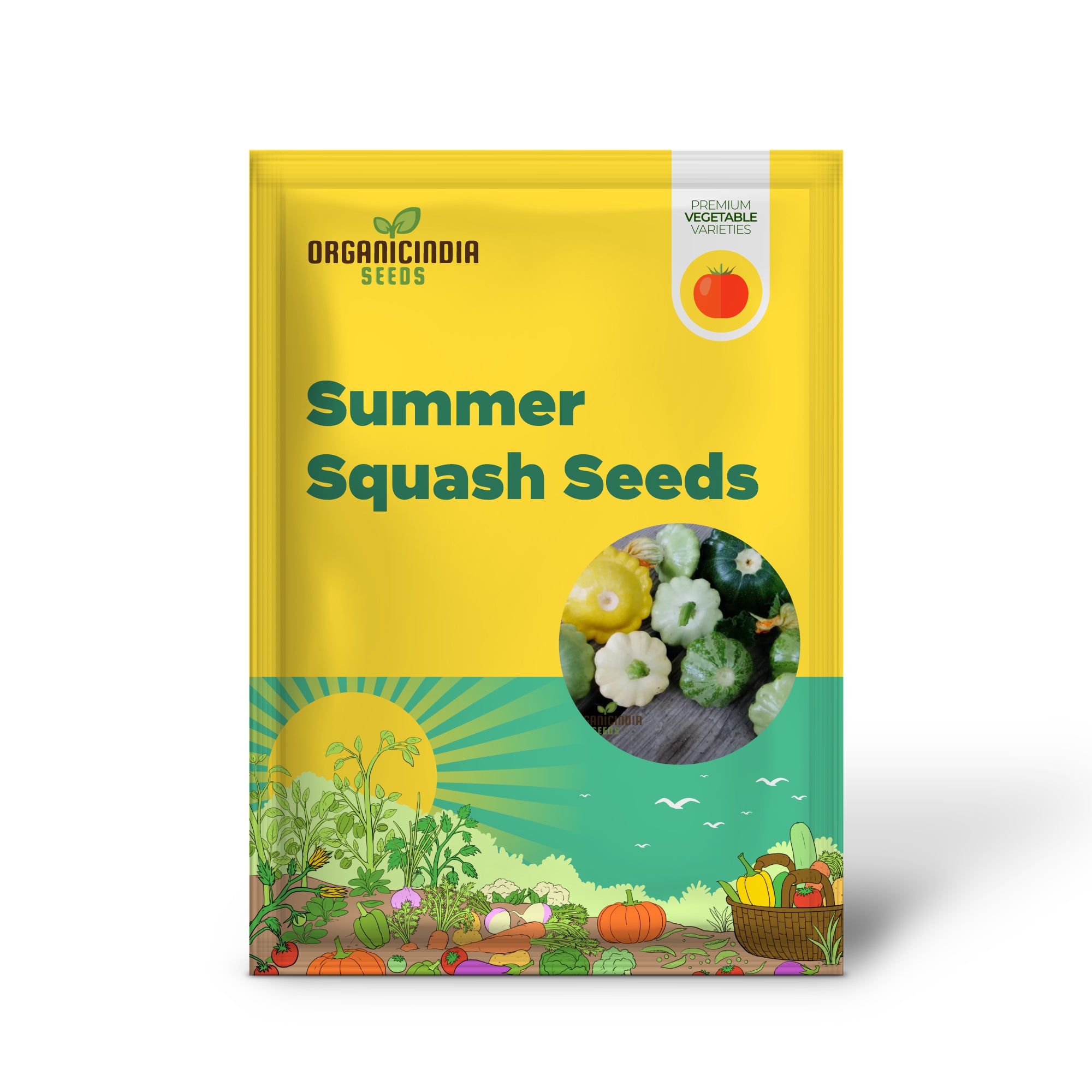 Summer Squash Seeds - Scallop Blend | Premium Gardening Seeds for Your Garden