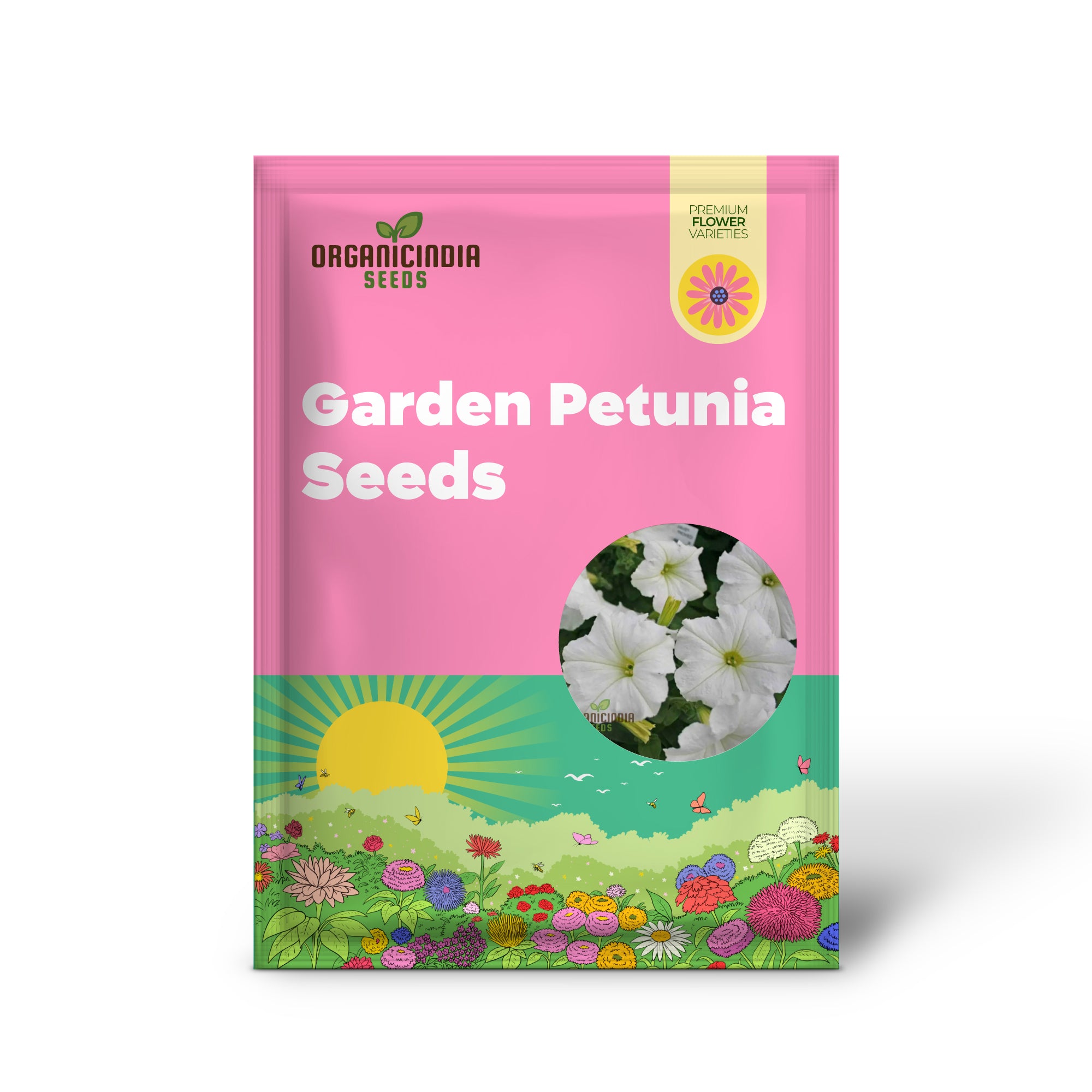 White Garden Petunia - 100 Seeds/Lot | Petunia Seeds | Premium Flower Seeds for Gardening | Beautiful Blooming Petunias | High-Quality Petunia Seeds for Your Garden | Perfect for Flower Beds and Containers