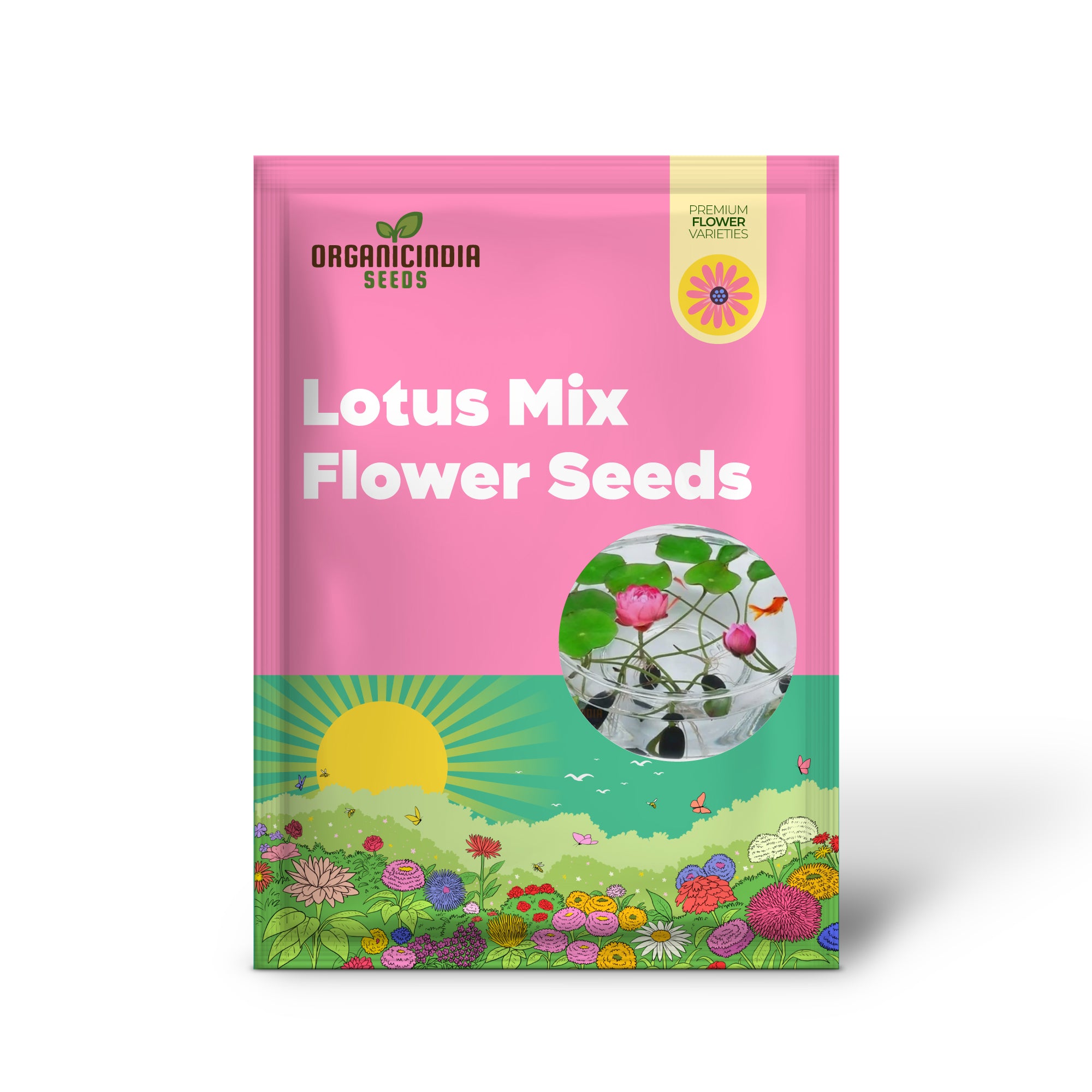 Lotus Mix Flower Seeds  - All Mix Colors - Bring Positive Vibrations to Your Garden with Vaastu Shastra Guidance