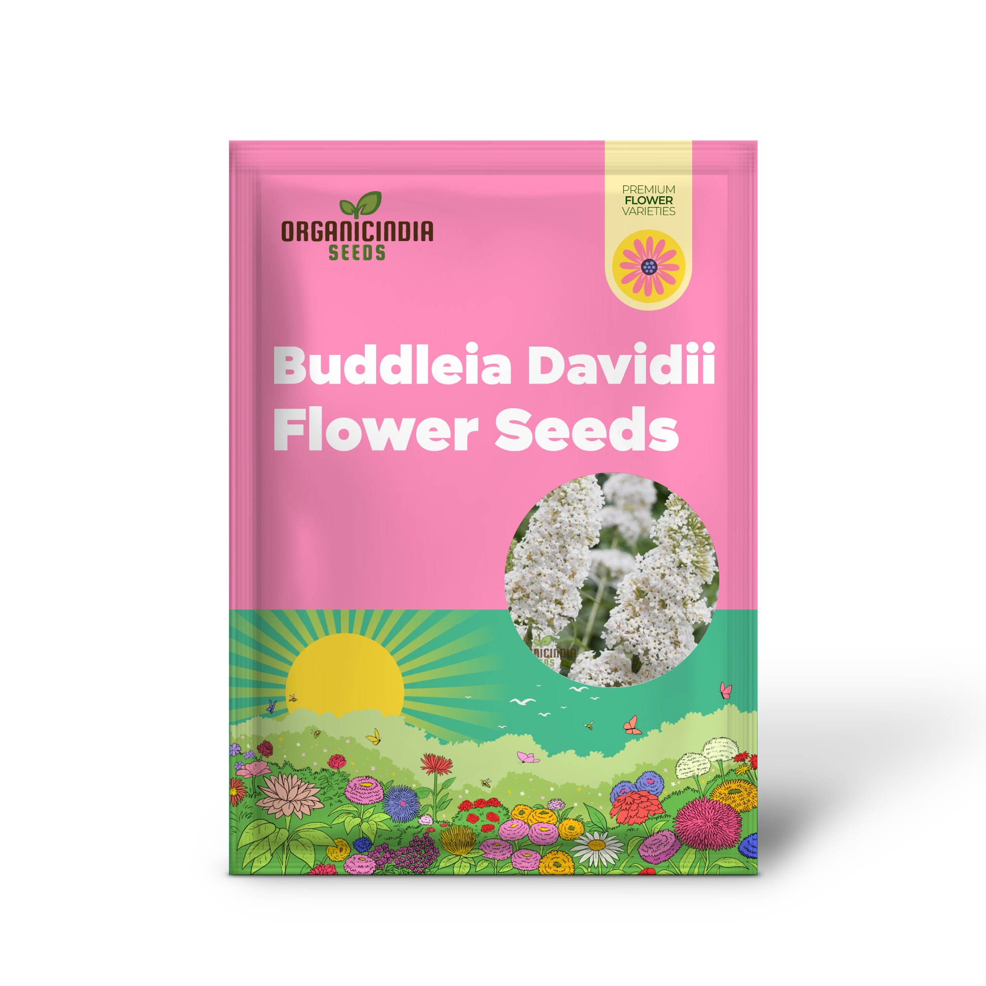 White Butterfly Bush Buddleia Davidii Flower Seeds for Planting, High-Quality Seeds for Beautiful Blooms