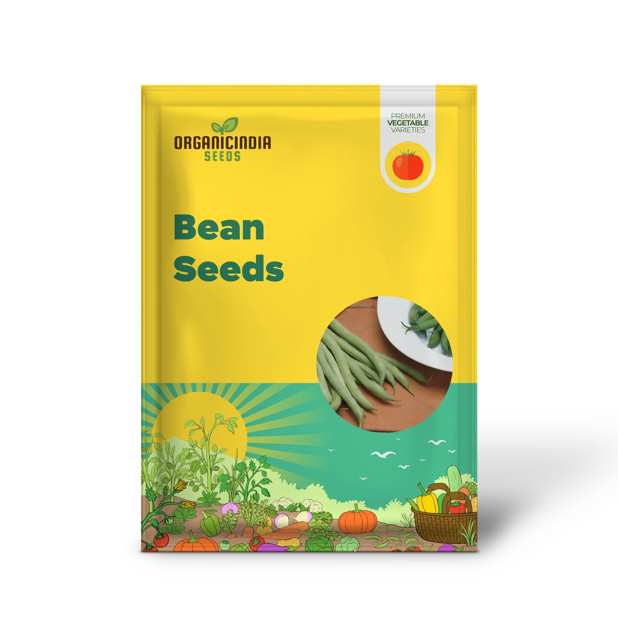 White Half Runner Green Bean Seeds for Planting