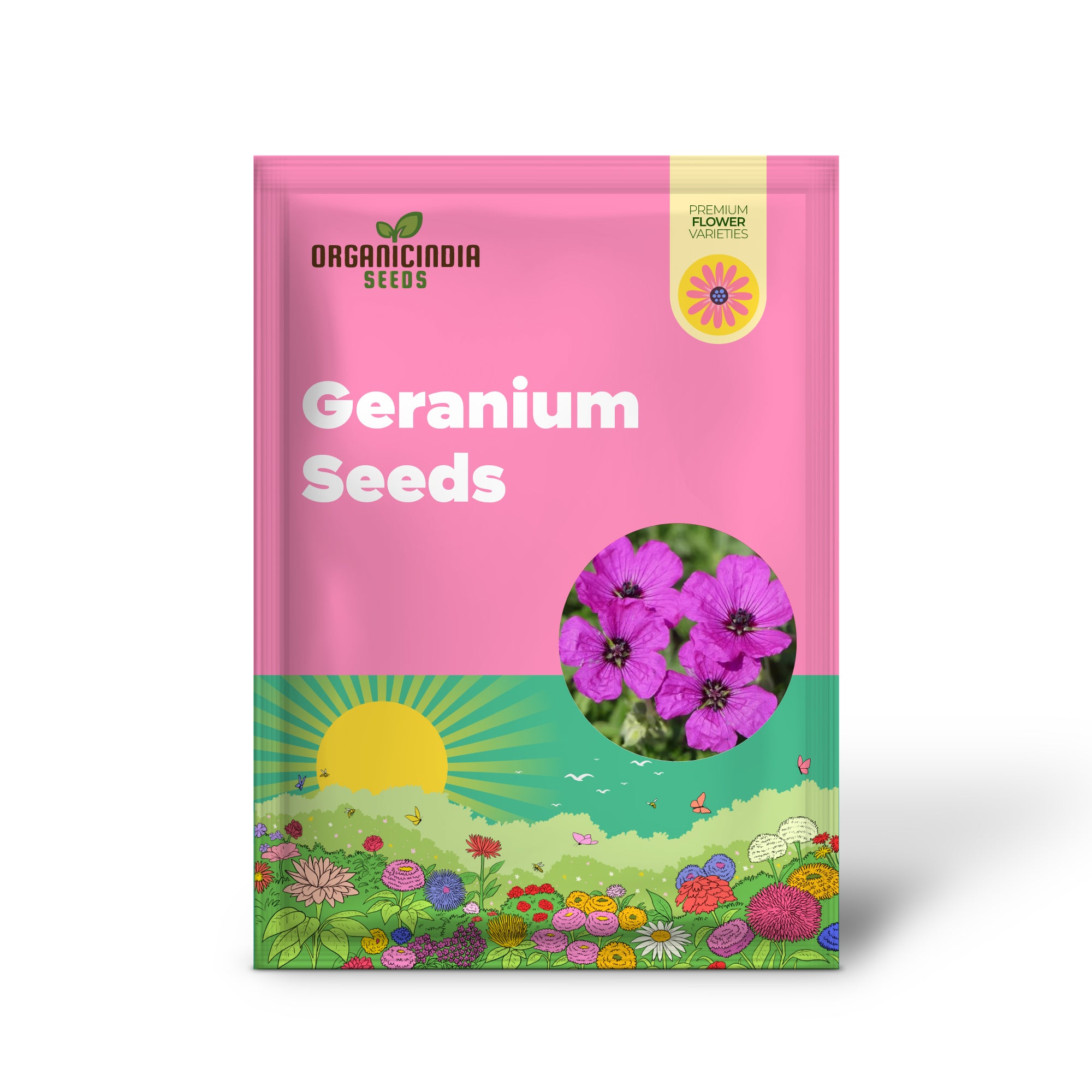 300 Pcs Geranium Seeds | Highly Valued for Beauty & Versatility | Fragrant Leaves | Low-Maintenance Ornamental Plants | Ideal for Gardens & Containers