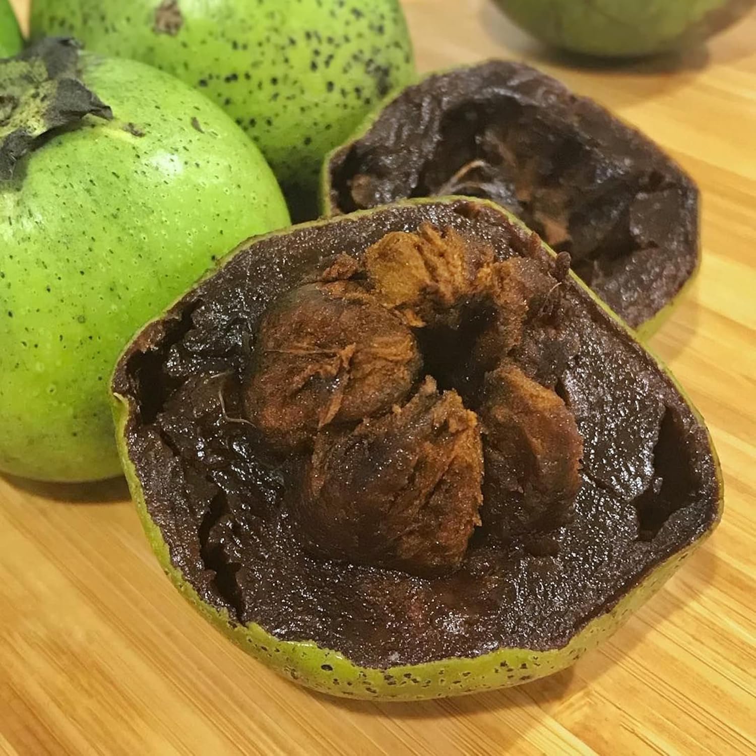 Diospyros Digyna Samen - Schwarzer Sapote, sattes dunkelbraunes Fleisch, kulinarische Verwendung