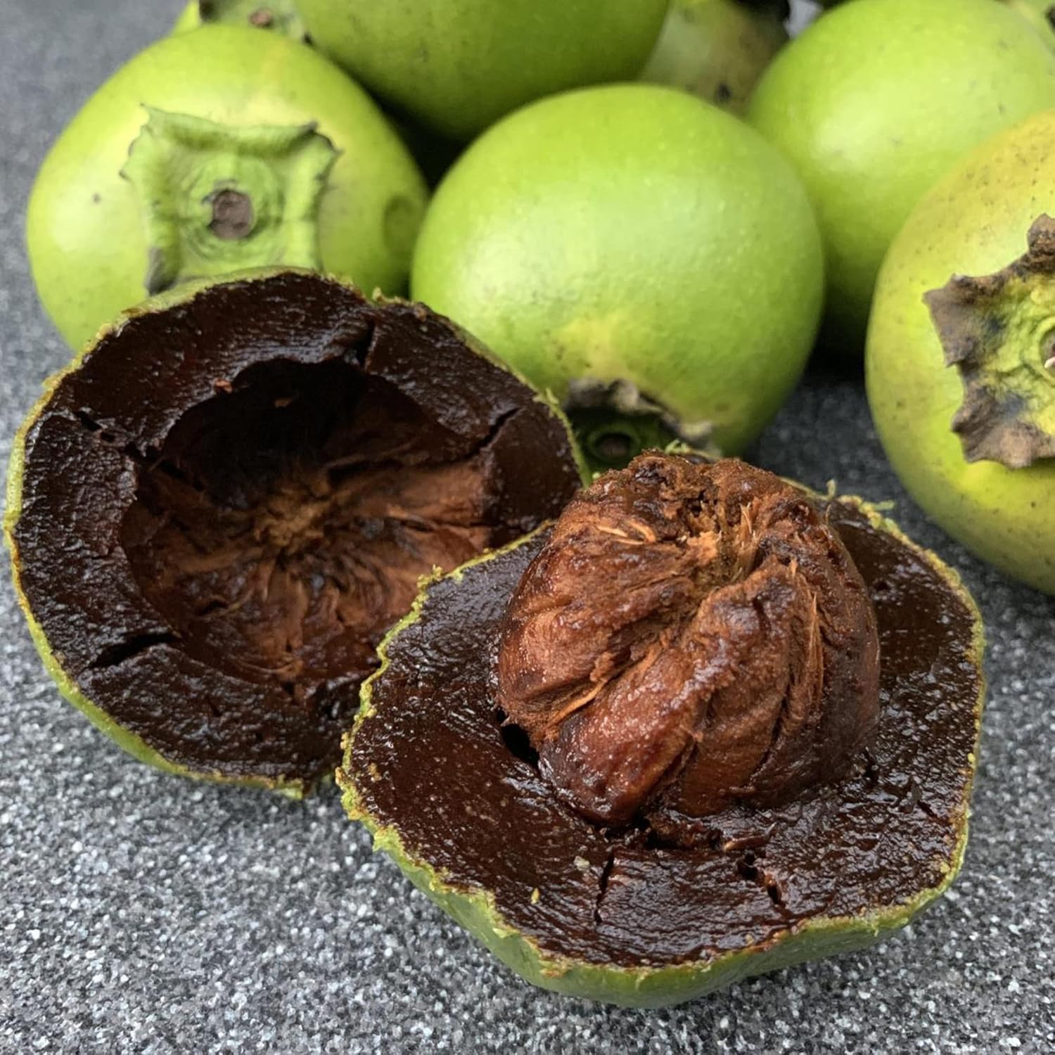 Diospyros Digyna Samen - Schwarzer Sapote, sattes dunkelbraunes Fleisch, kulinarische Verwendung