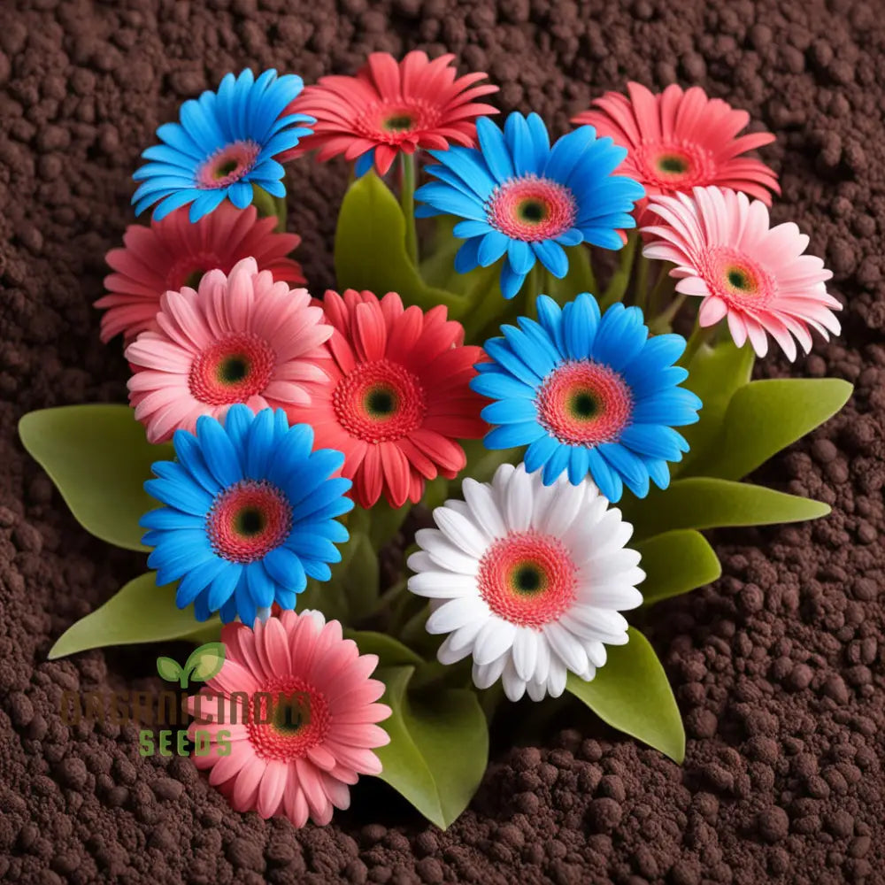 Blue Gerbera Daisy Flower Seeds - Captivating Blooms For Vibrant Garden Highlights Perennials