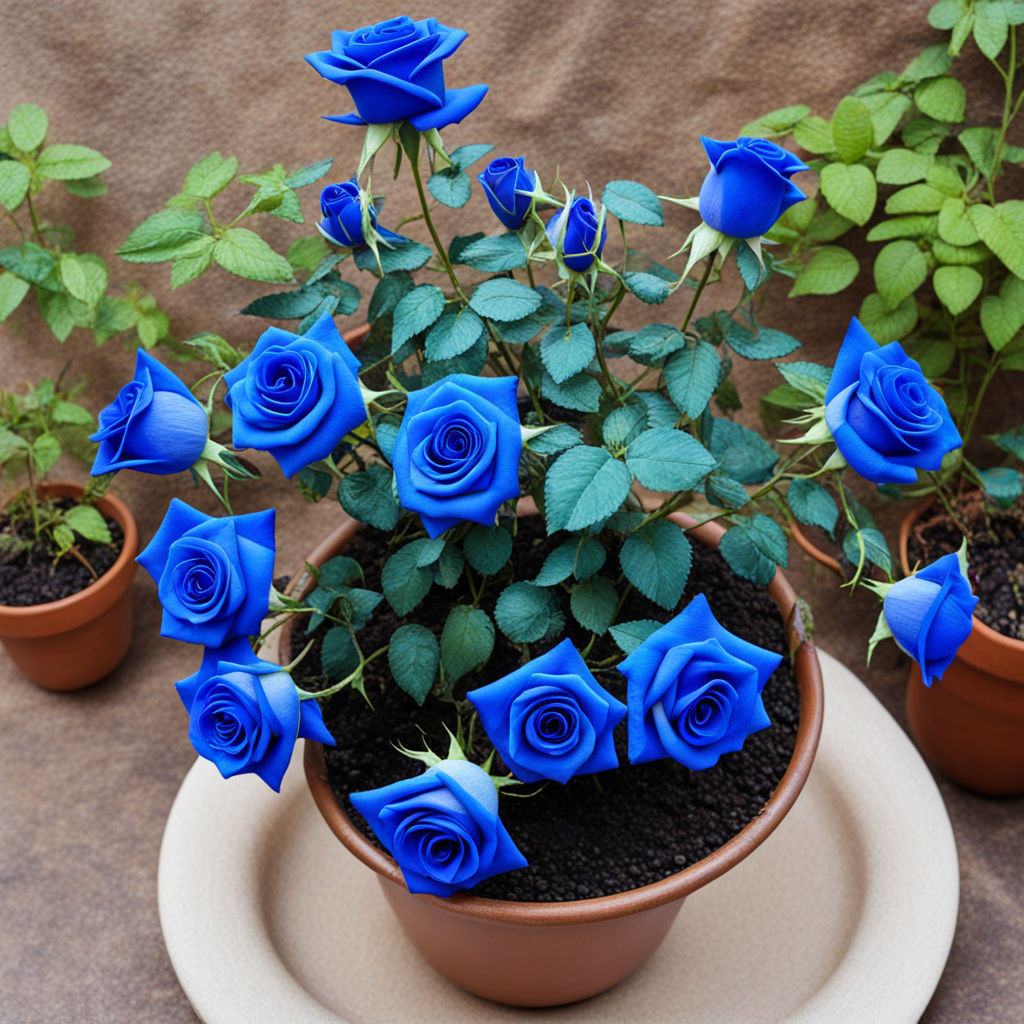 Hypnotiserende elegance: Sortiment af blå midnatsrosefrø - fortryll din have