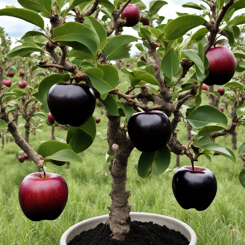 Graines de fruits de pomme noire à planter, améliorez votre expérience de jardinage domestique avec des graines de fruits exotiques