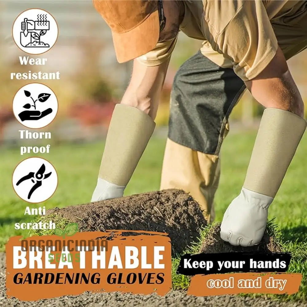 ’Handlandy Thorn-Proof Rose Pruning Gloves - Unisex Long Gardening Gauntlets In Breathable