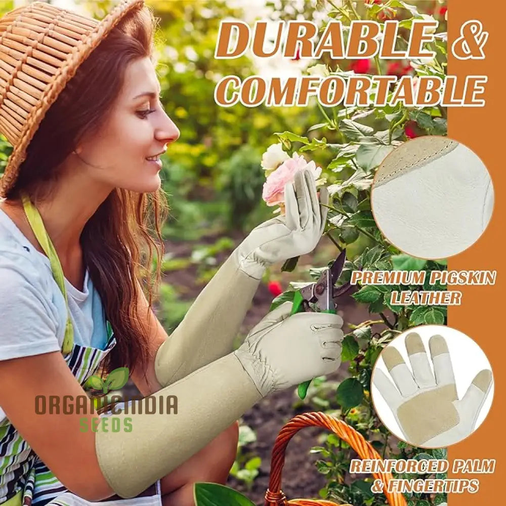 ’Handlandy Thorn-Proof Rose Pruning Gloves - Unisex Long Gardening Gauntlets In Breathable